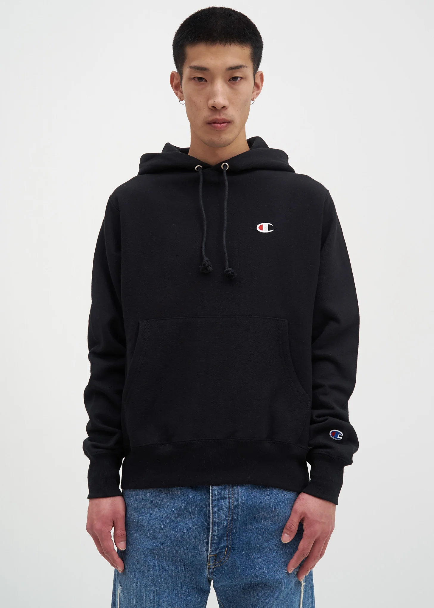 Black Left Chest "C" Logo Hoodie