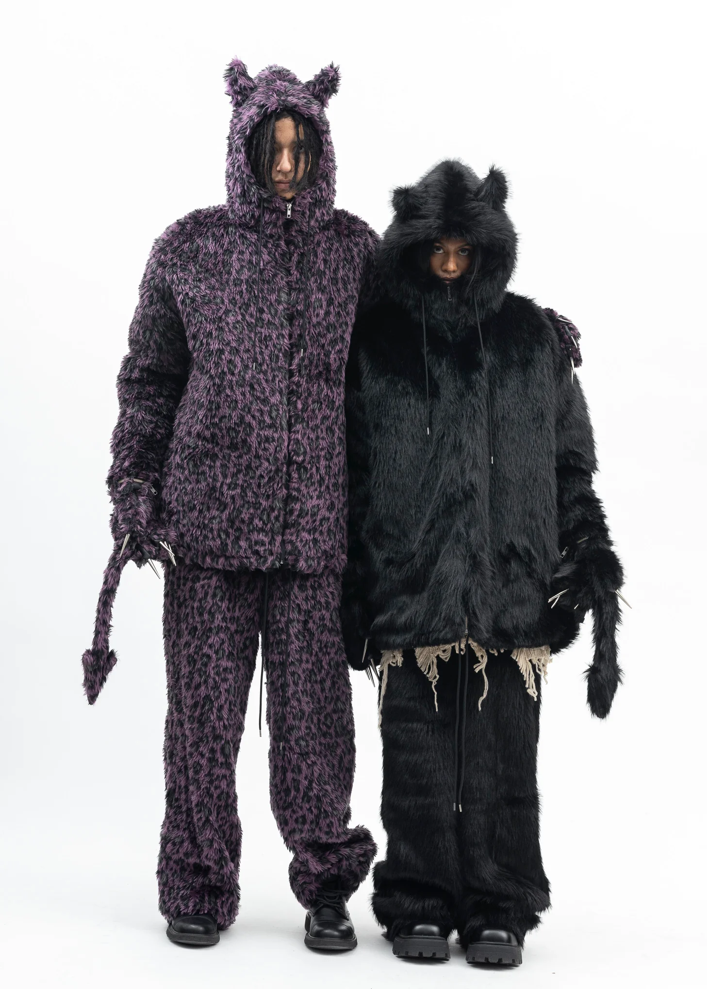 BLACK FAUX-FUR DEVIL JACKET - Image 12