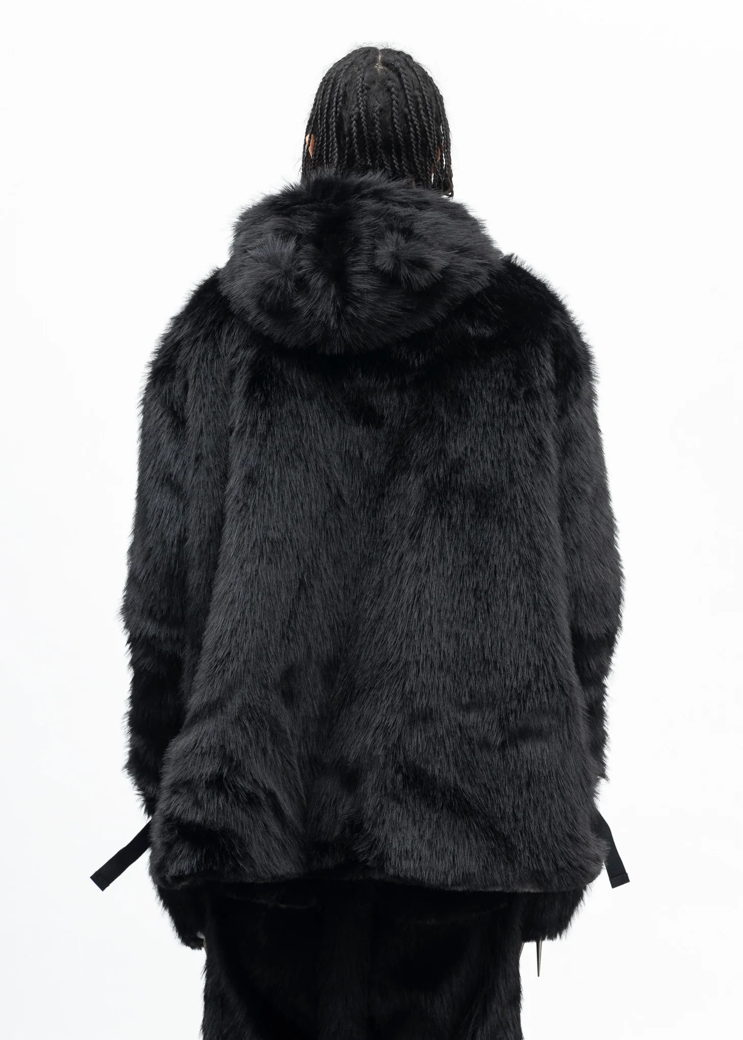 BLACK FAUX-FUR DEVIL JACKET - Image 5