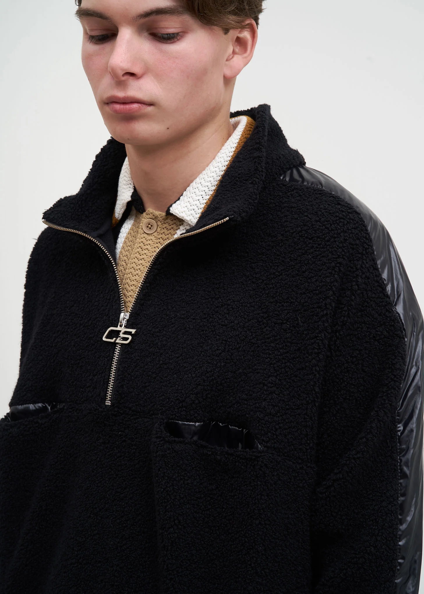 Black Leroy Half-Zip Fleece