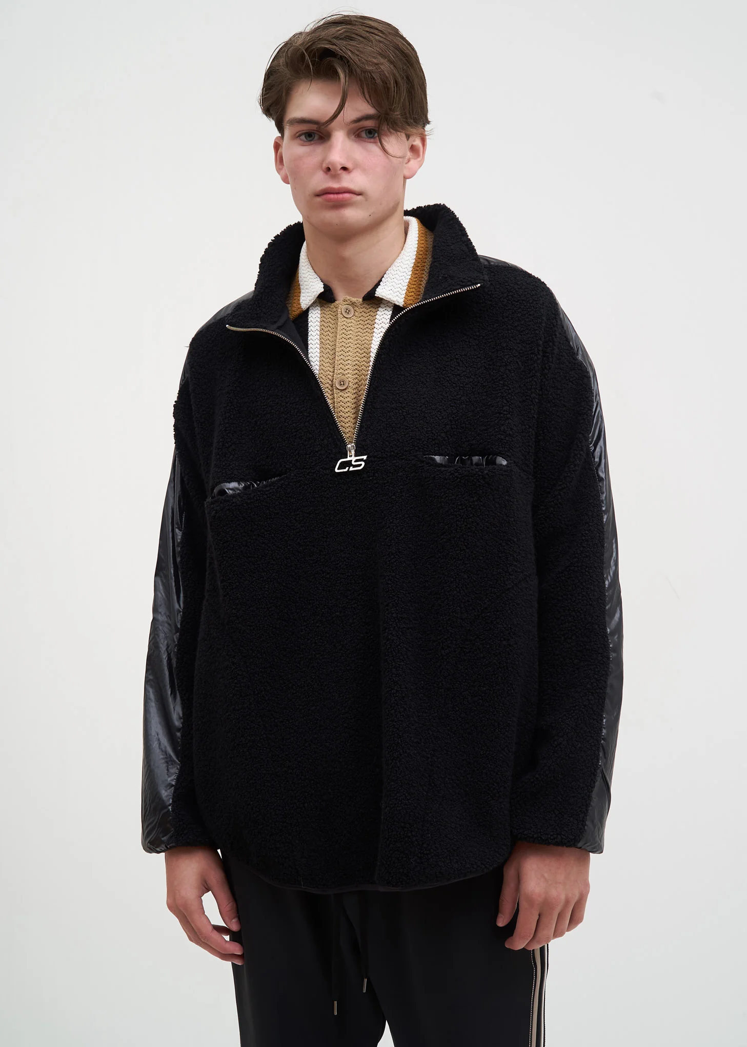 Black Leroy Half-Zip Fleece - Image 2