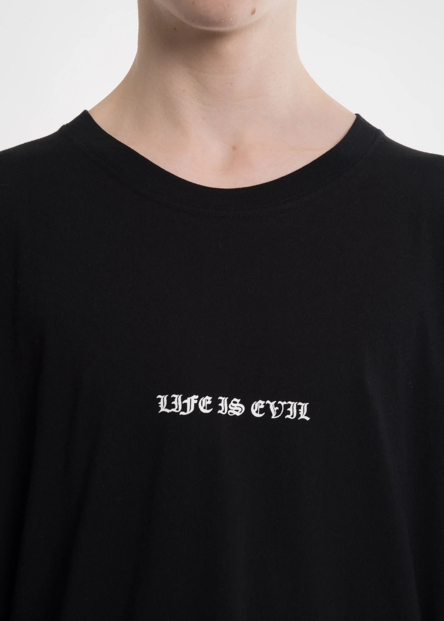 Black "Life is Evil" T-Shirt - Image 4