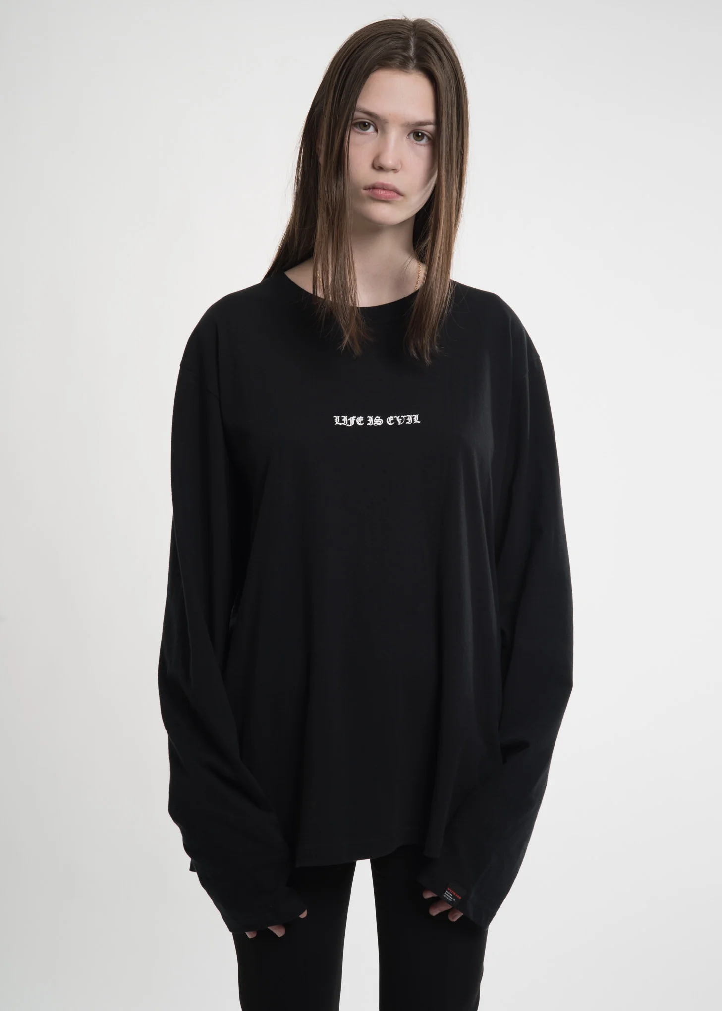 Black "Life is Evil" T-Shirt - Image 2