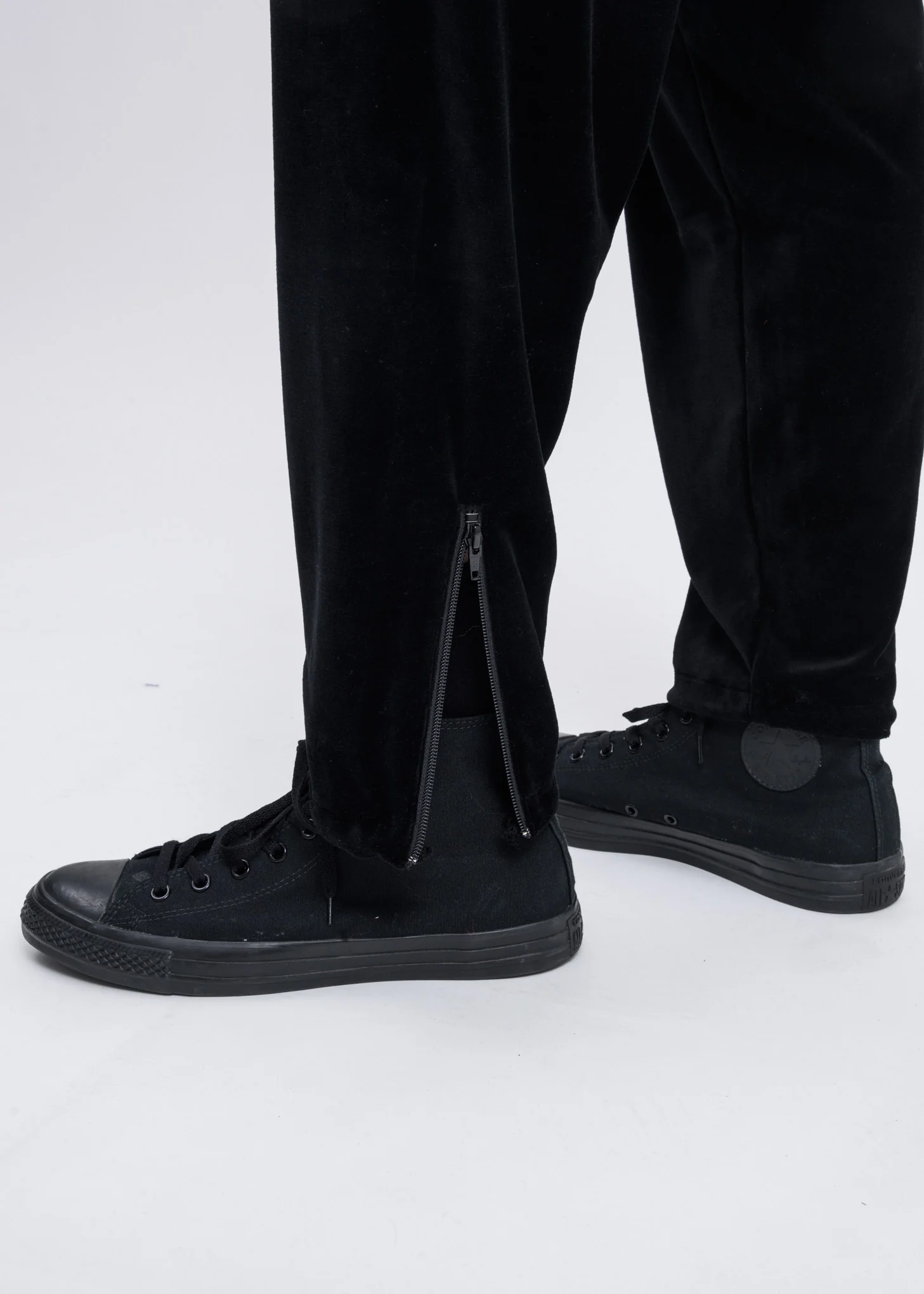 Black Lined Chaos Embroidery Track Pants - Image 4