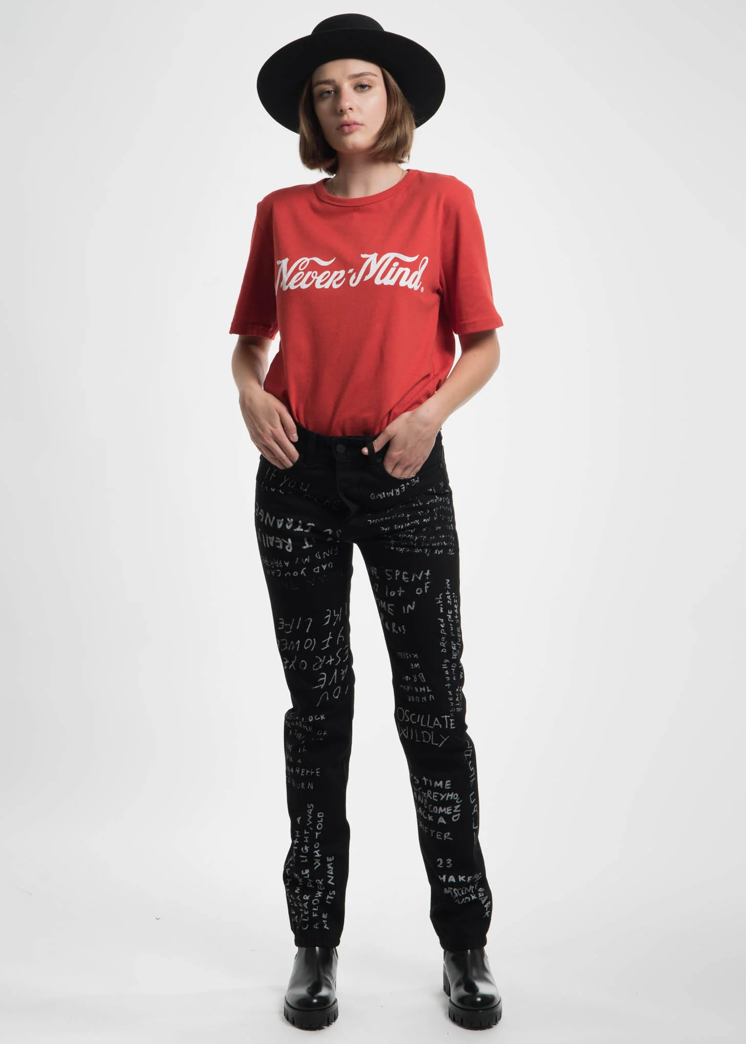 Black Locomotion Blanco Printed Denim - Image 6