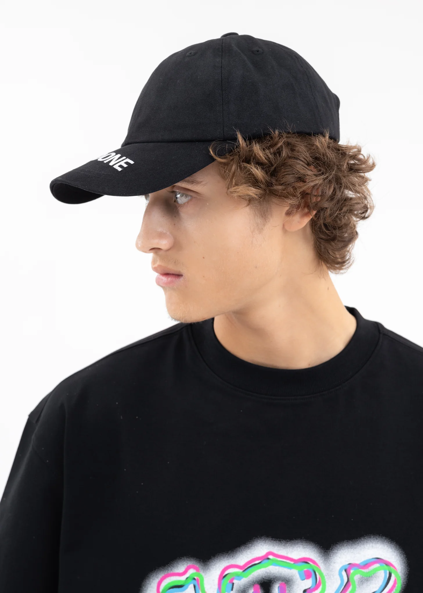 BLACK LOGO BASEBALL WASHED CAP - Image 2