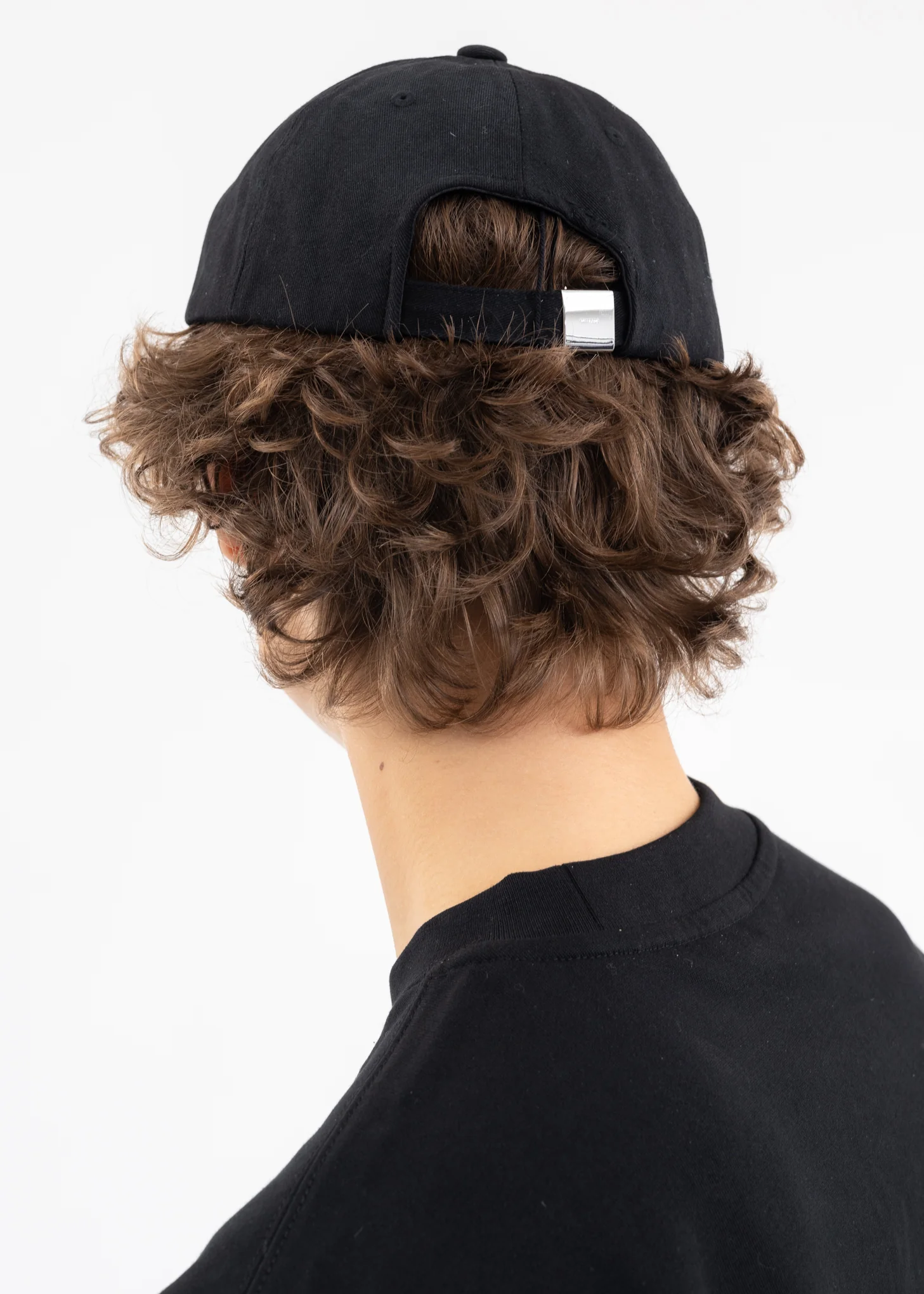 BLACK LOGO BASEBALL WASHED CAP - Image 3