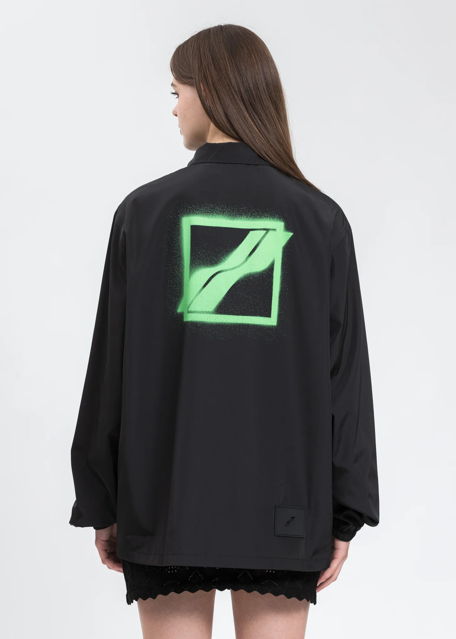 Black Logo Basic Windbreaker - Image 2