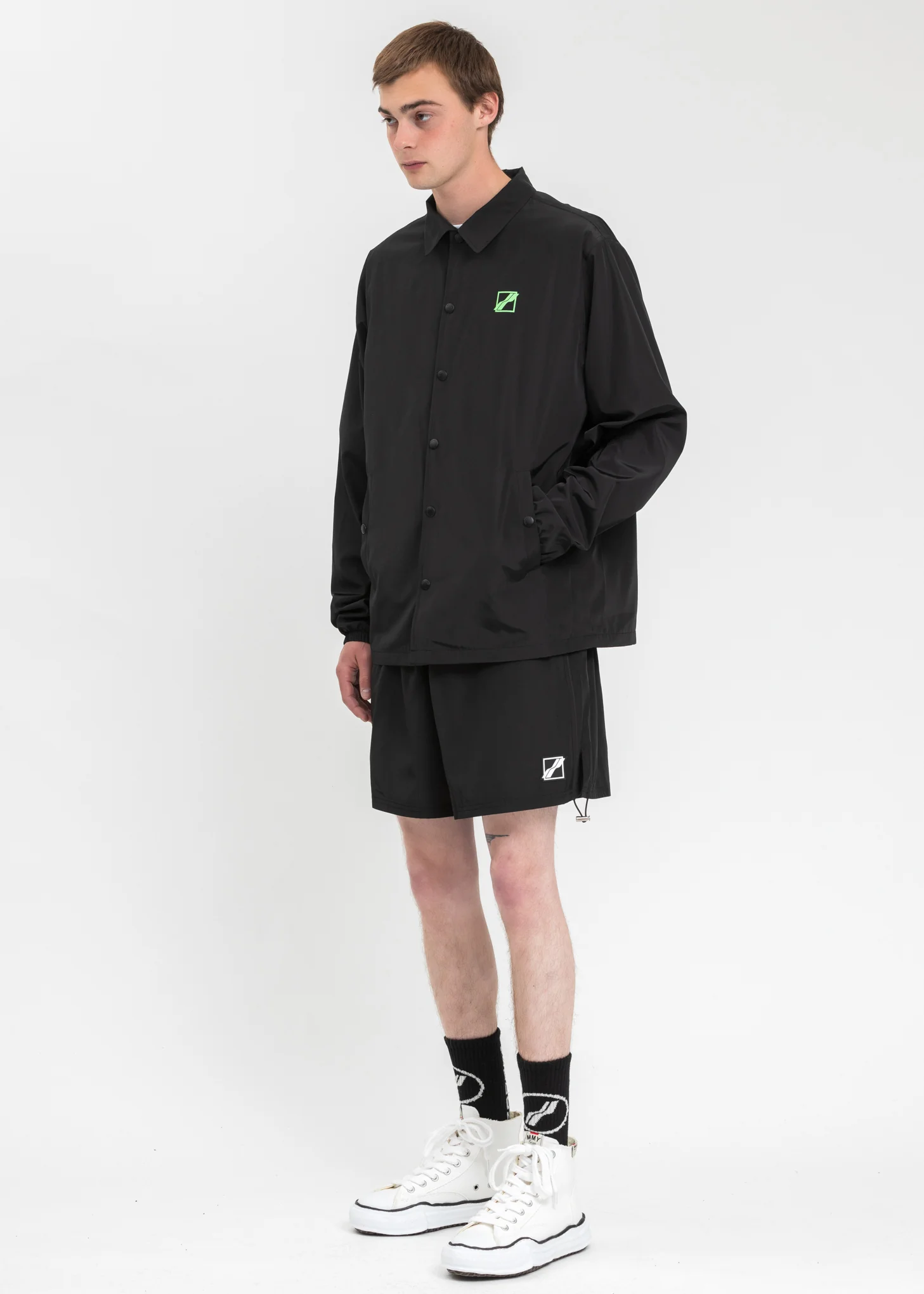 Black Logo Basic Windbreaker - Image 6