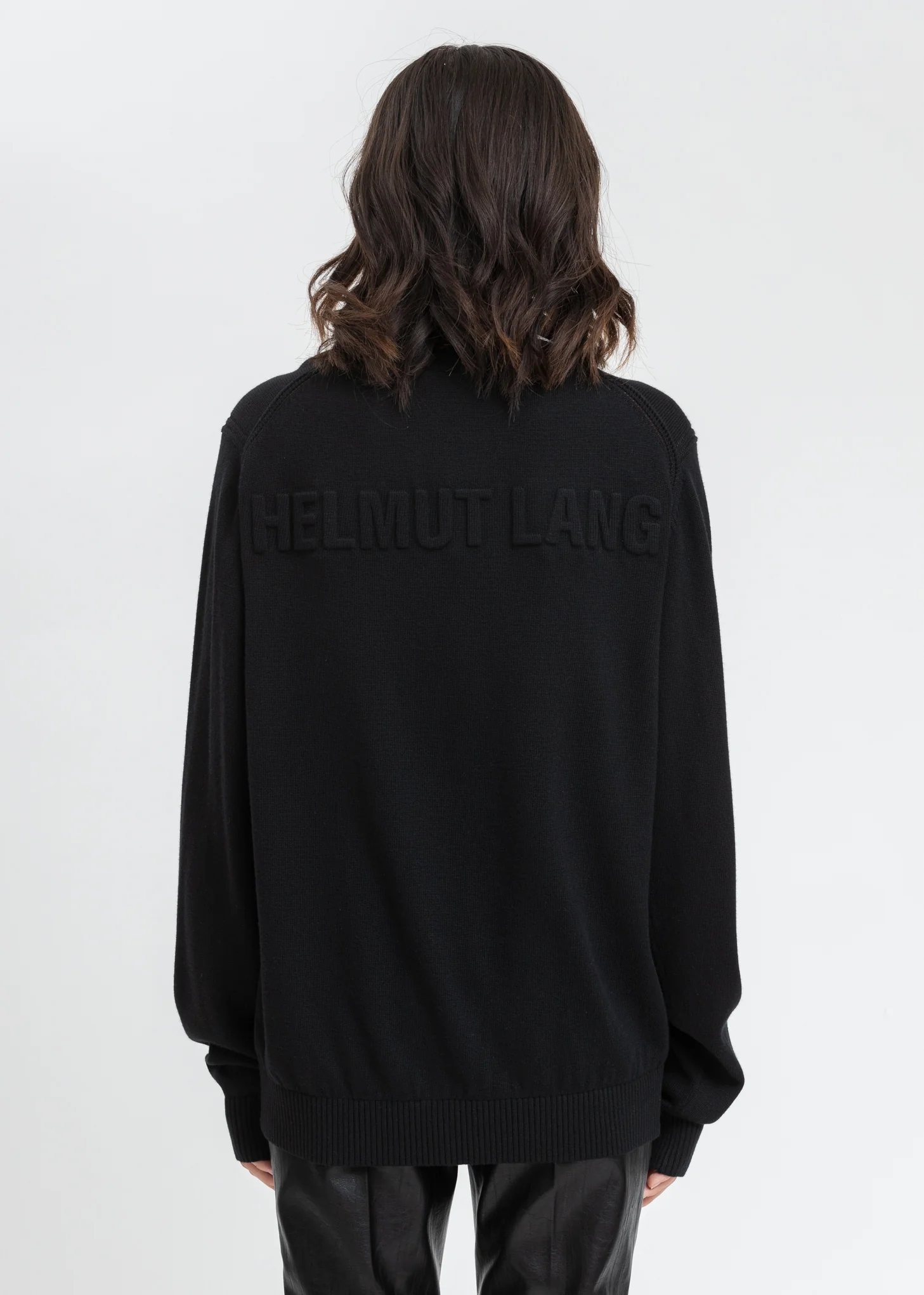 Black Logo Cashmere Blend Knit - Image 2