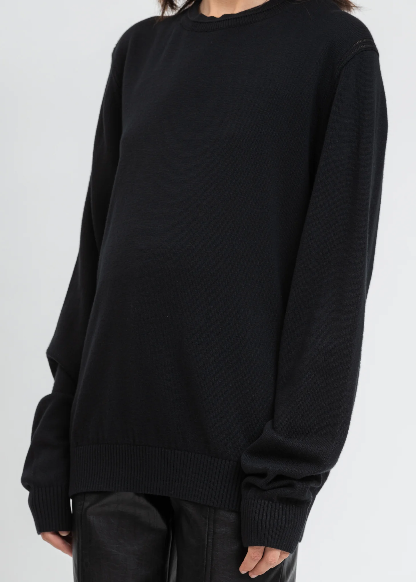 Black Logo Cashmere Blend Knit - Image 4