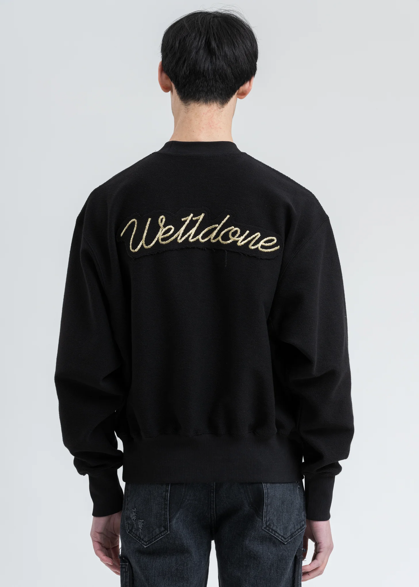 Black Logo Embroidery Sweatshirt - Image 4