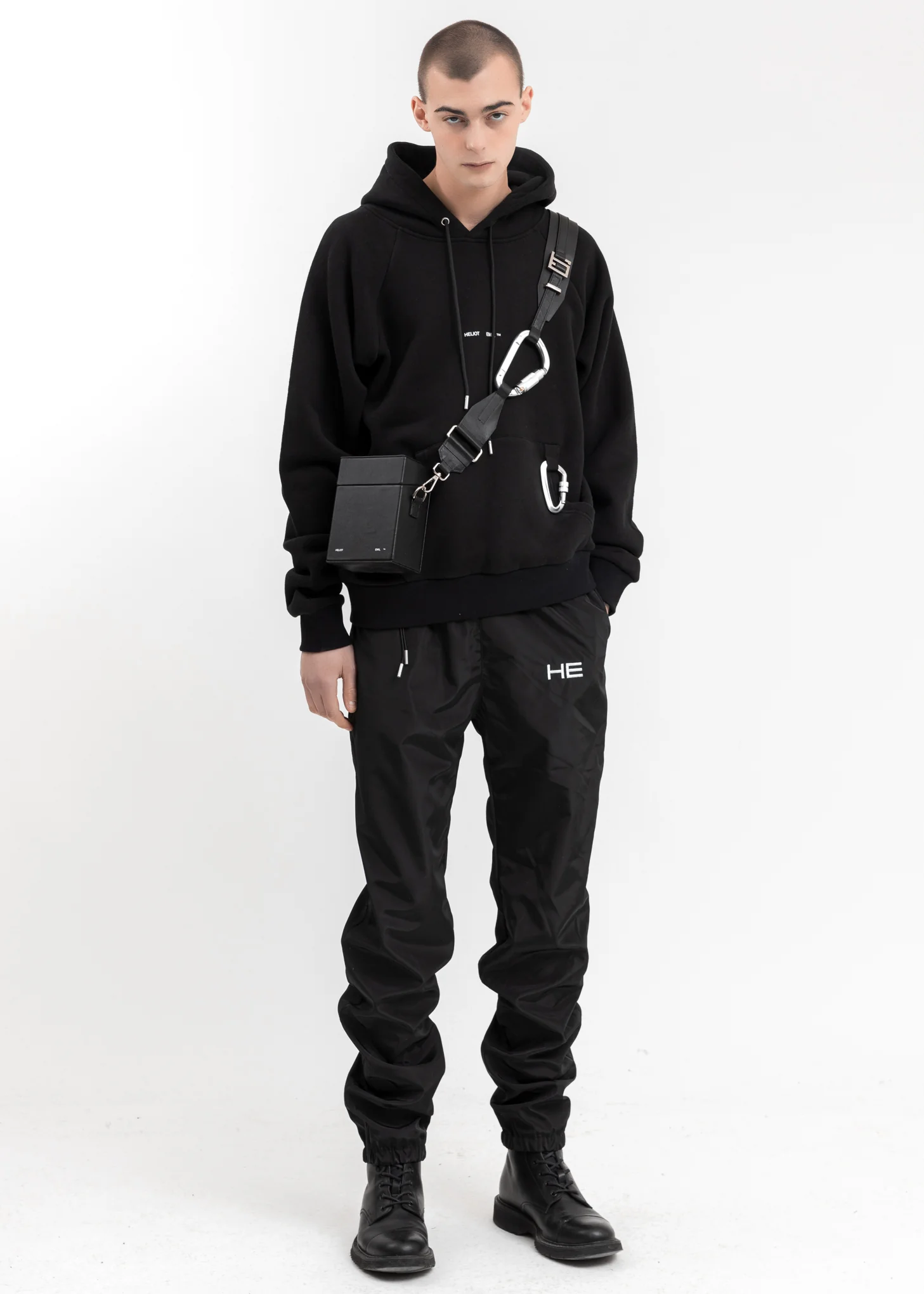 Black Logo Hoodie w Carabiner - Image 5