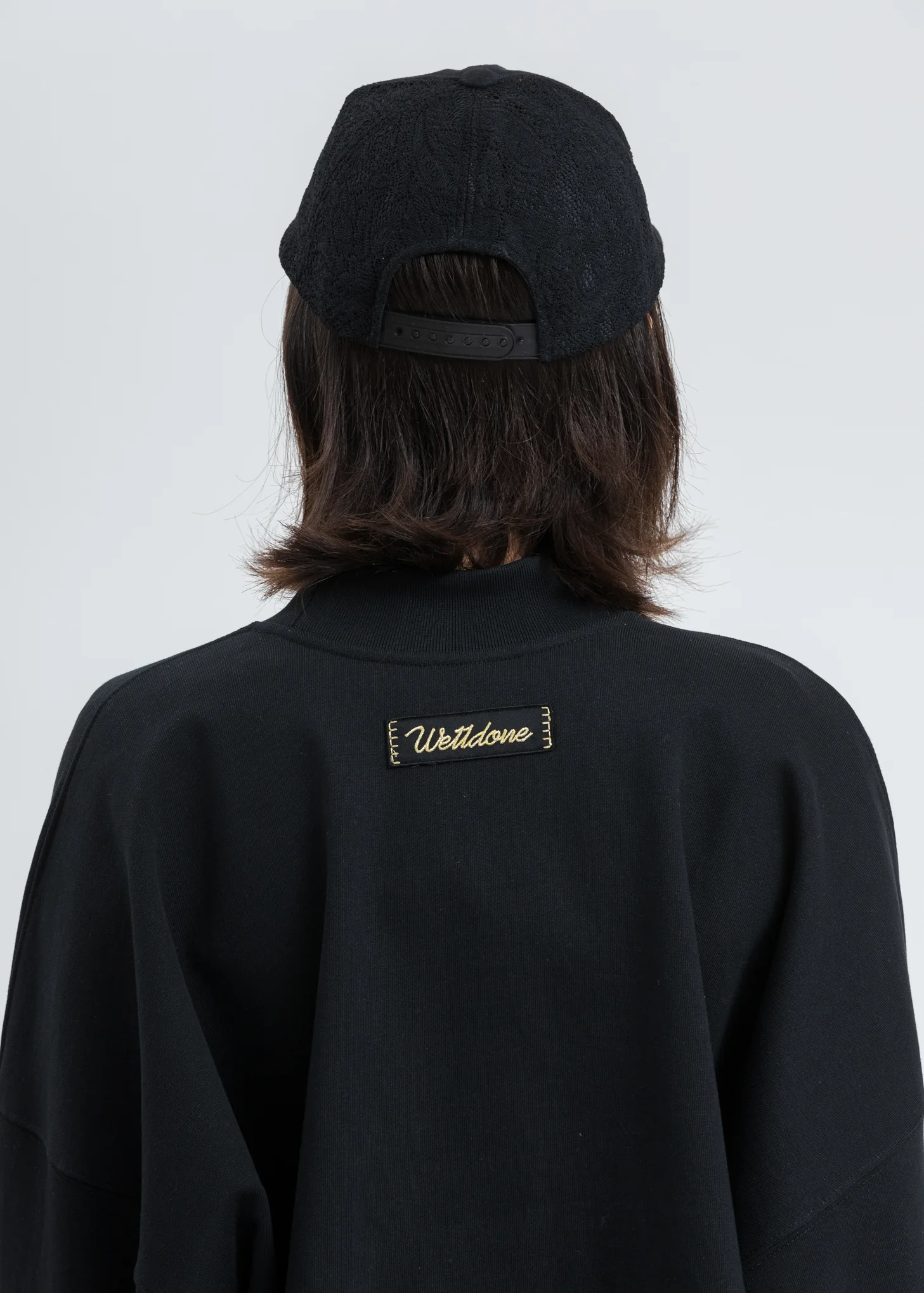 Black Logo Lace Cap - Image 2
