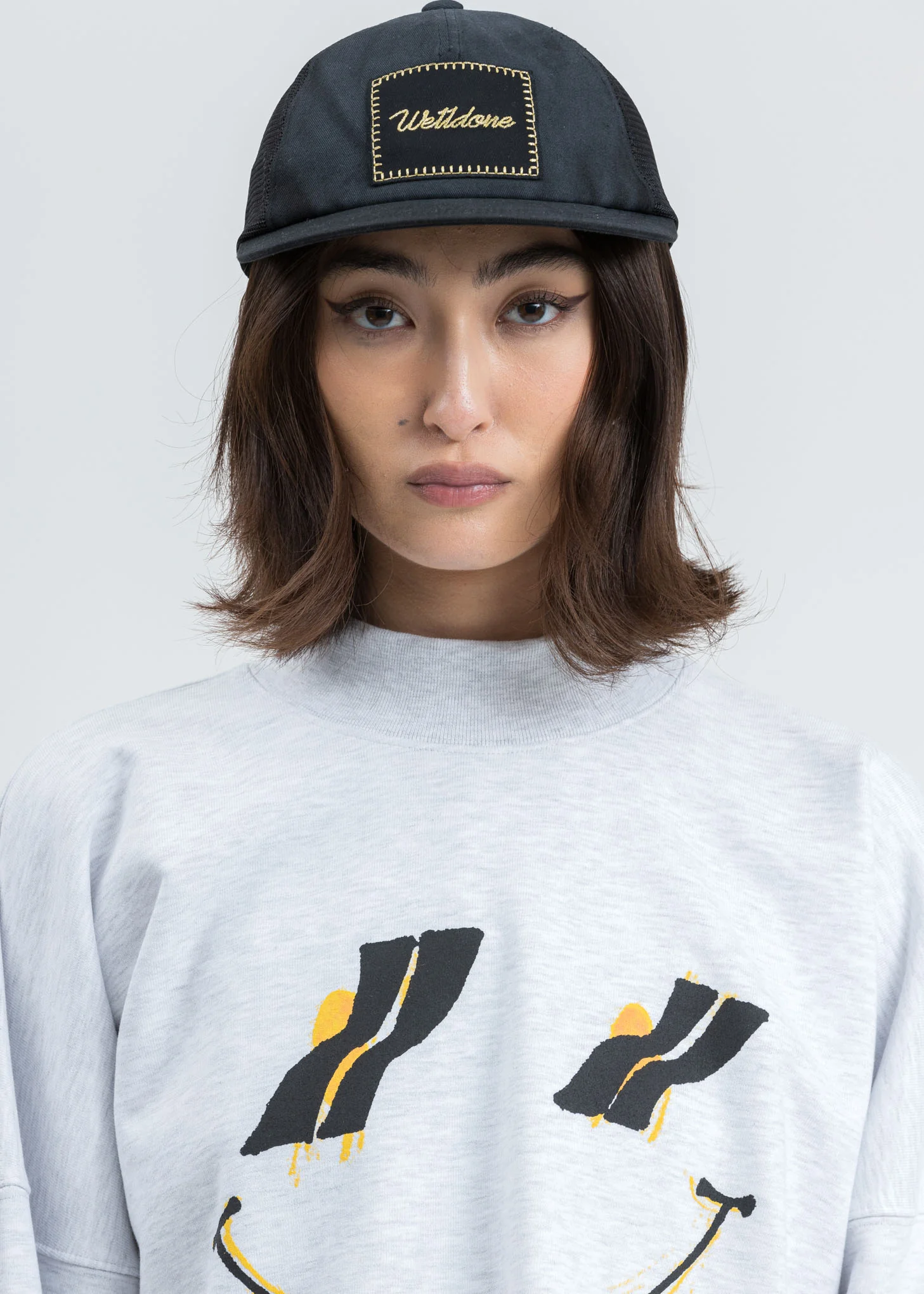 Black Logo Patch Unbalanced Cap - Image 3