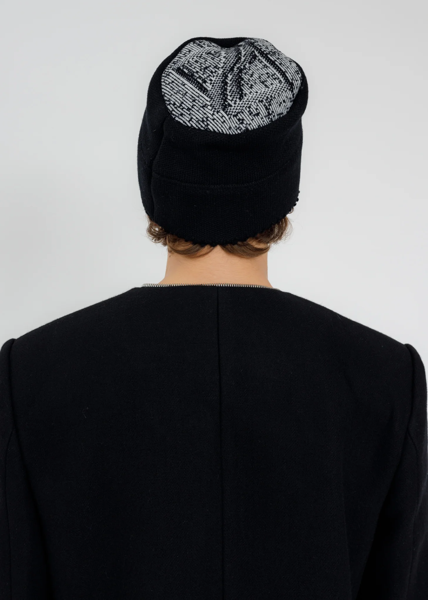 Black Logo Pile Knit Bucket Hat - Image 2