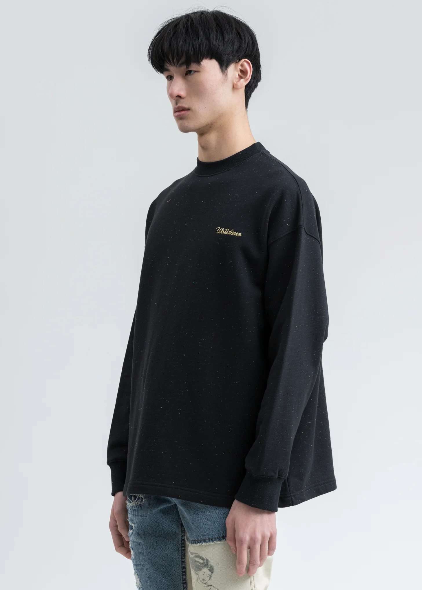 Black Logo Print Long Sleeve Shirt - Image 3