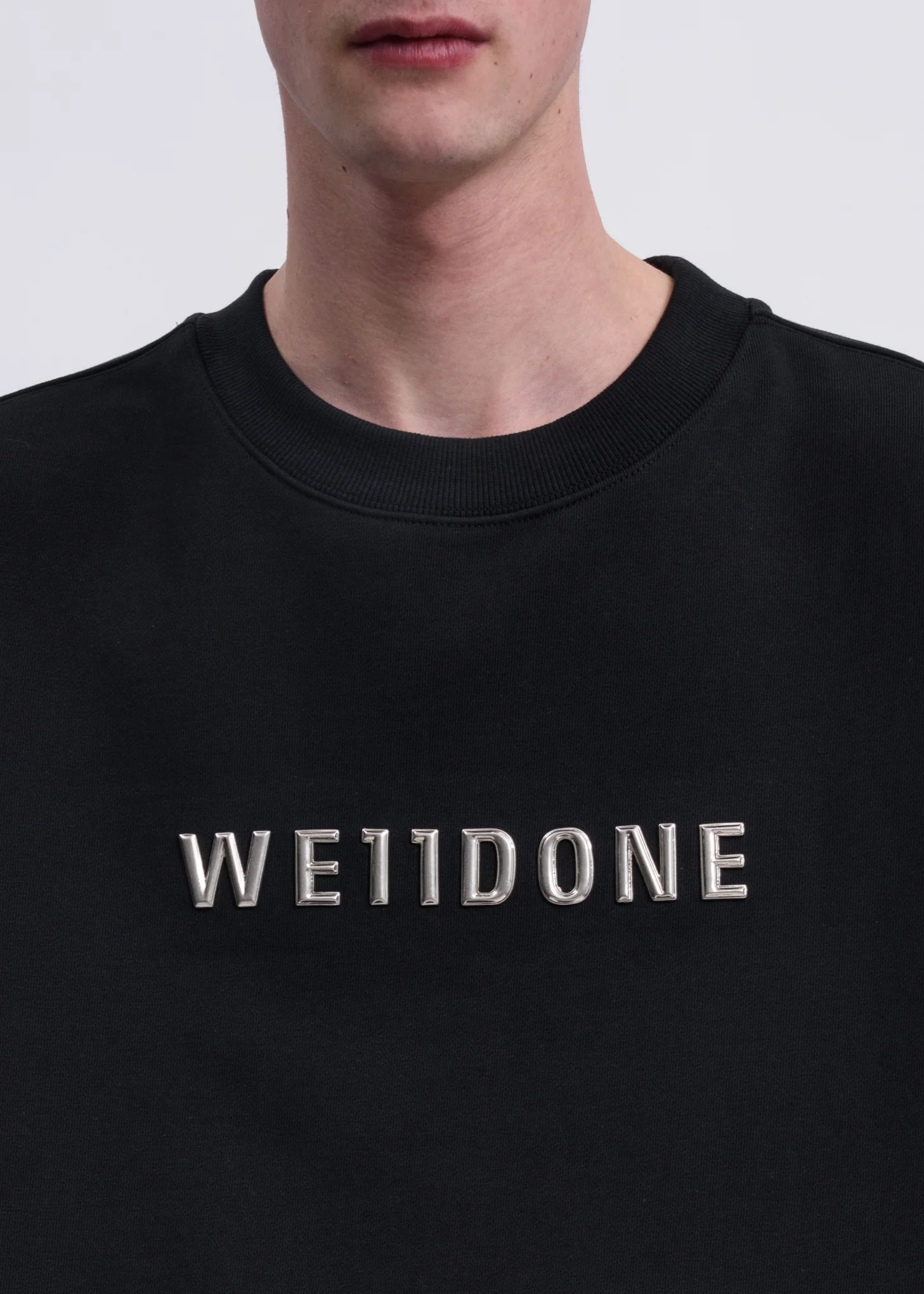 Black Logo Studded Sweater - Image 3