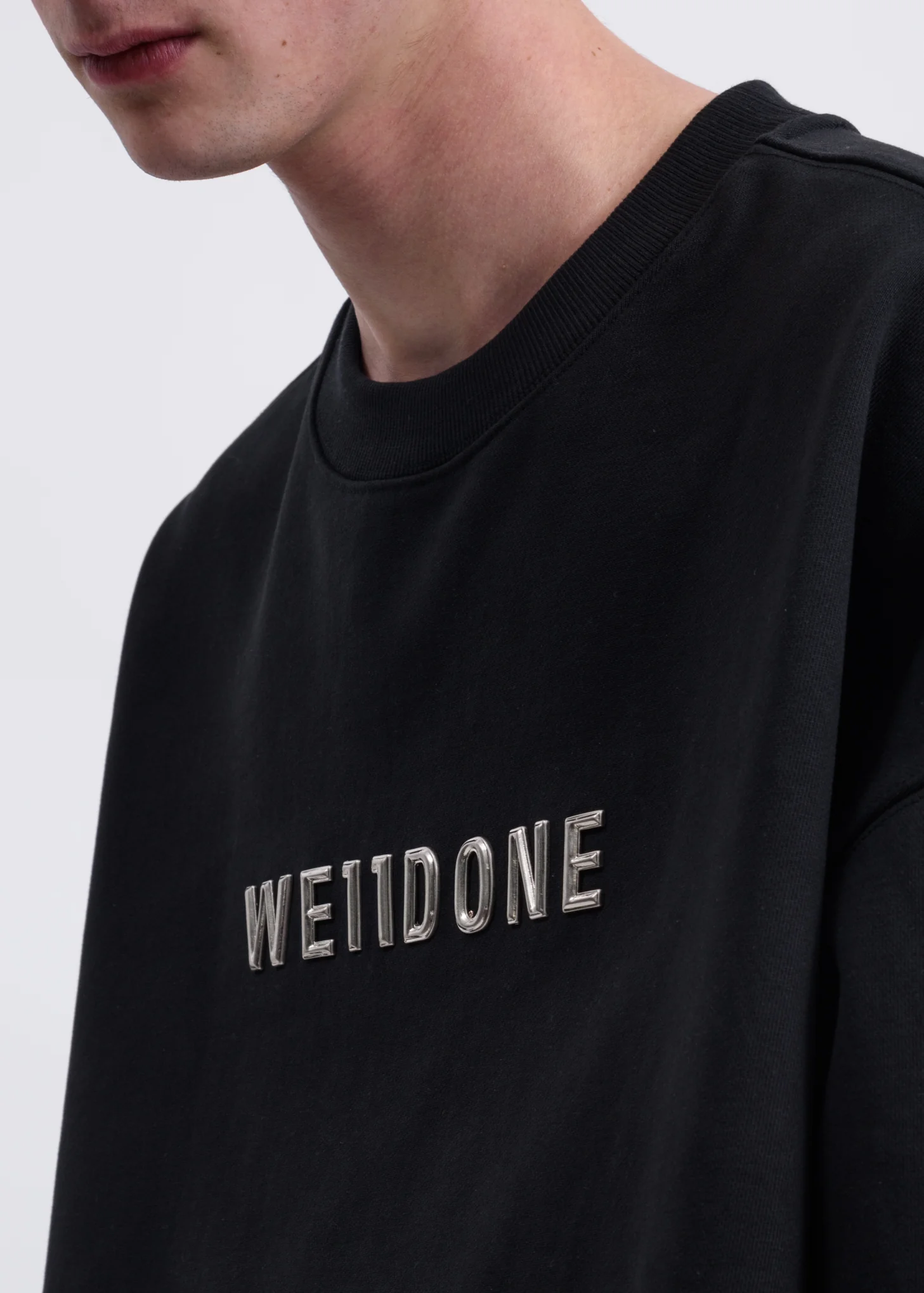 Black Logo Studded Sweater - Image 4