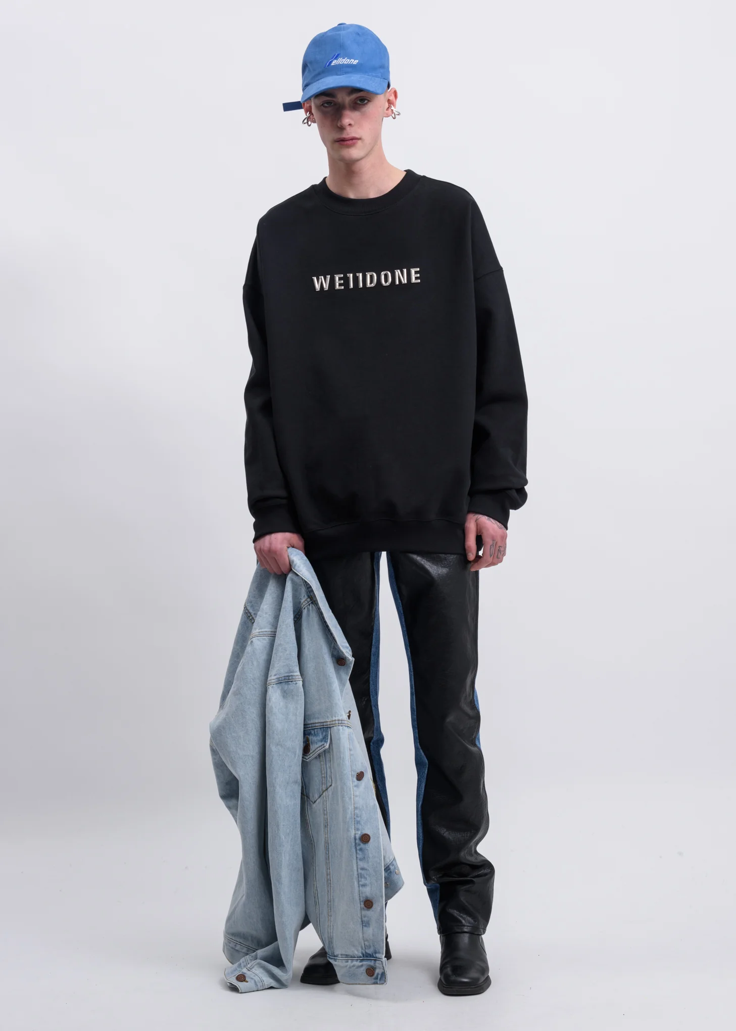 Black Logo Studded Sweater - Image 5