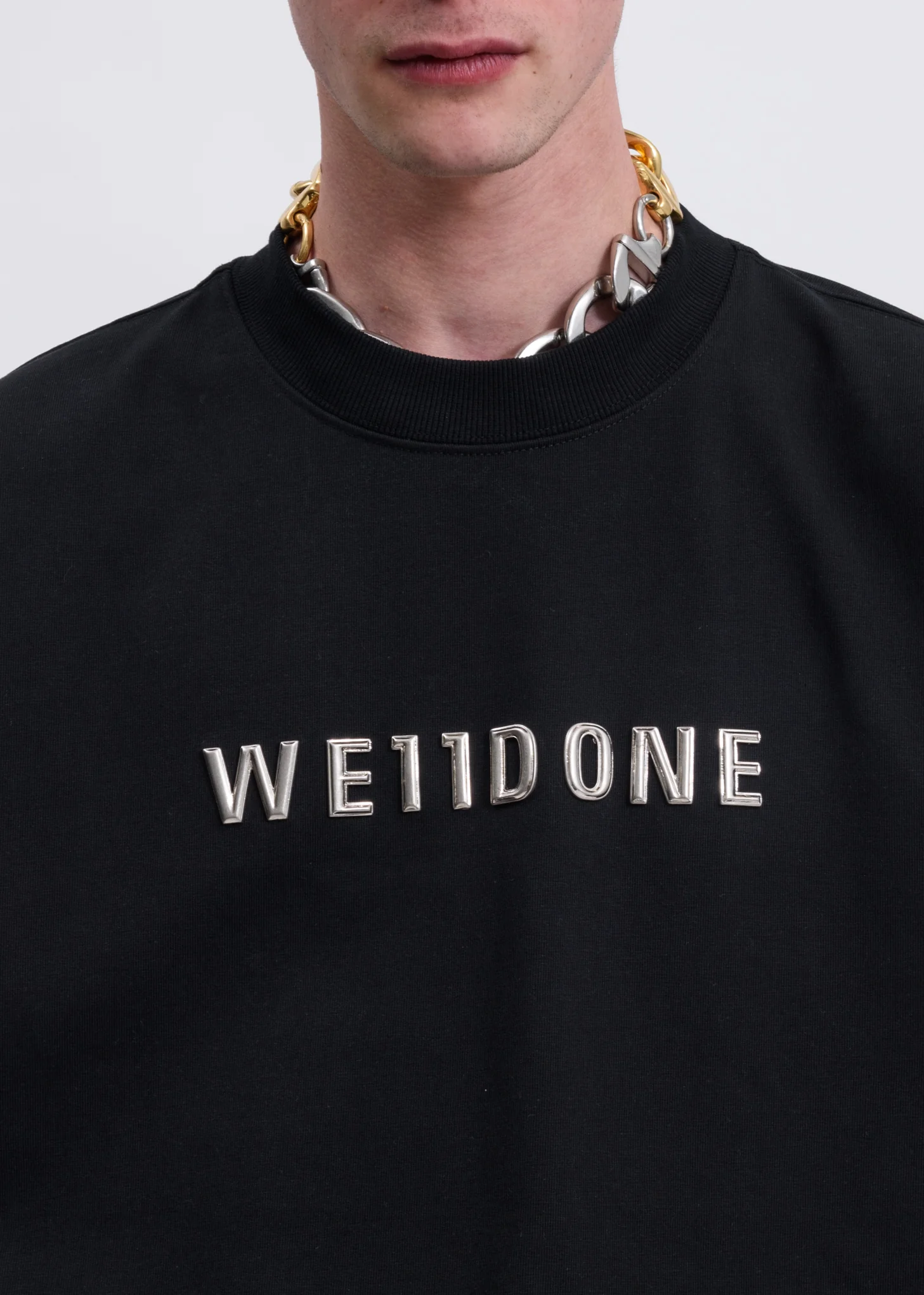 Black  Logo Studded  T-Shirt - Image 3