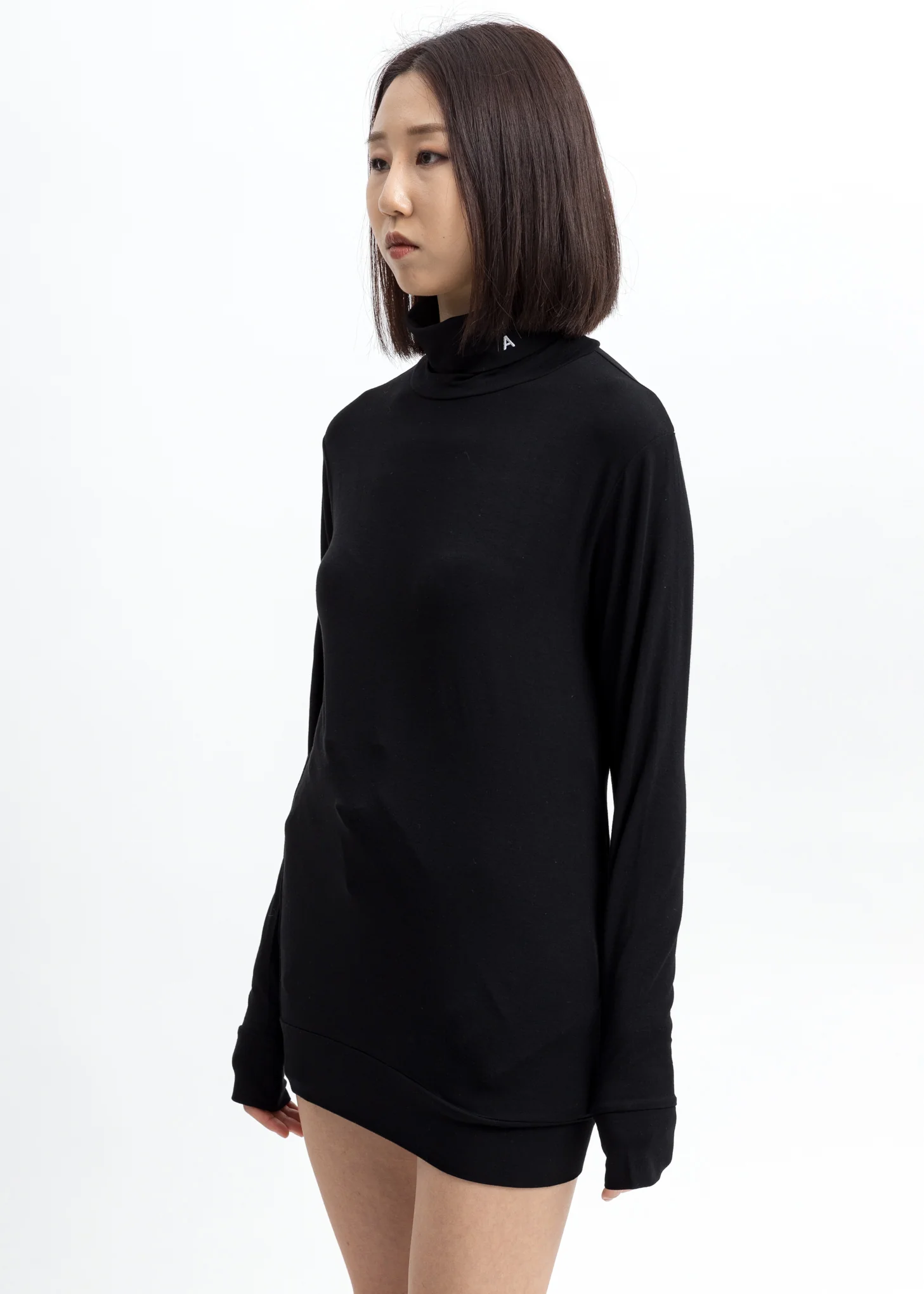 Black Logo Turtleneck - Image 2