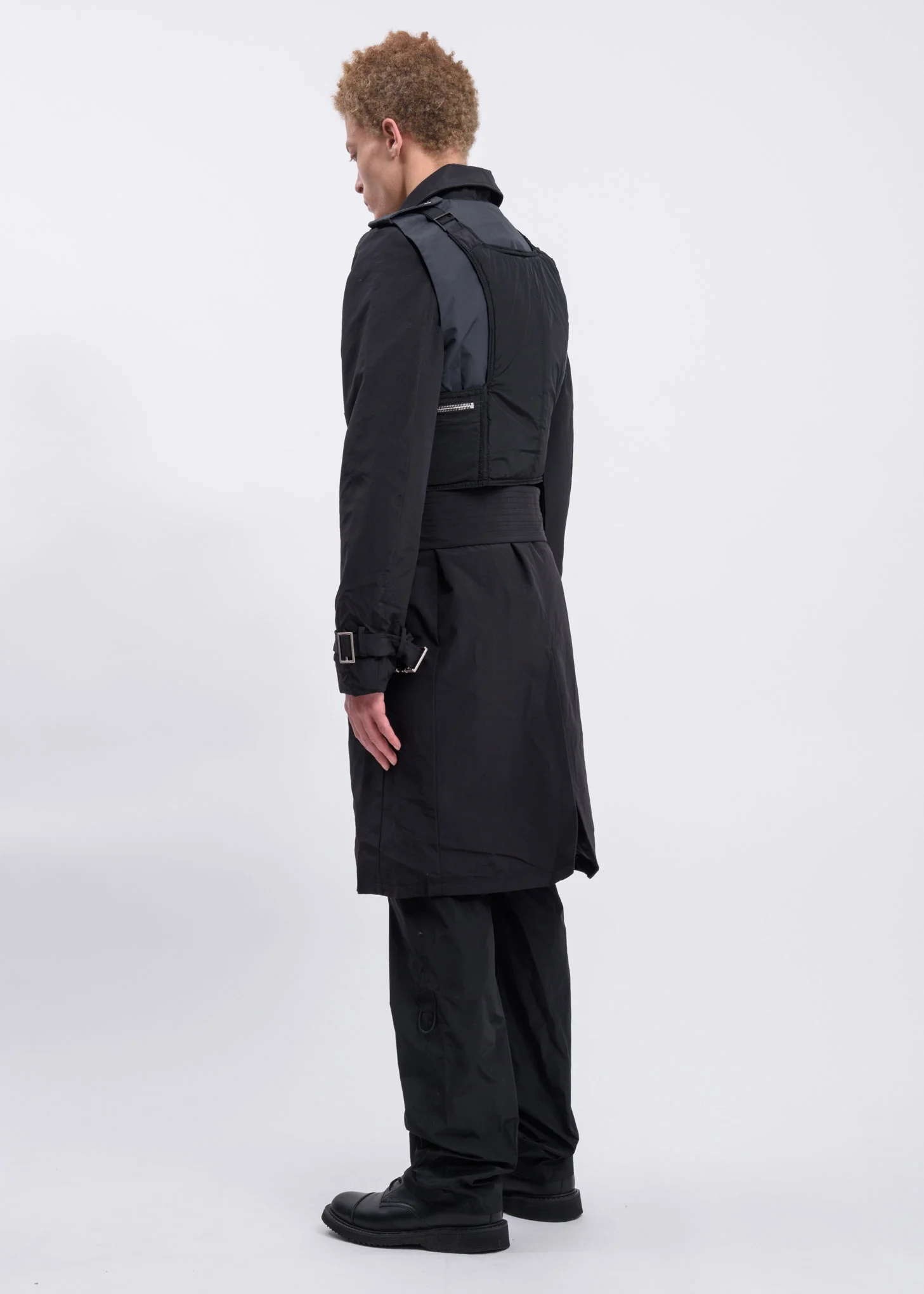 Black Long Trench Coat - Image 4