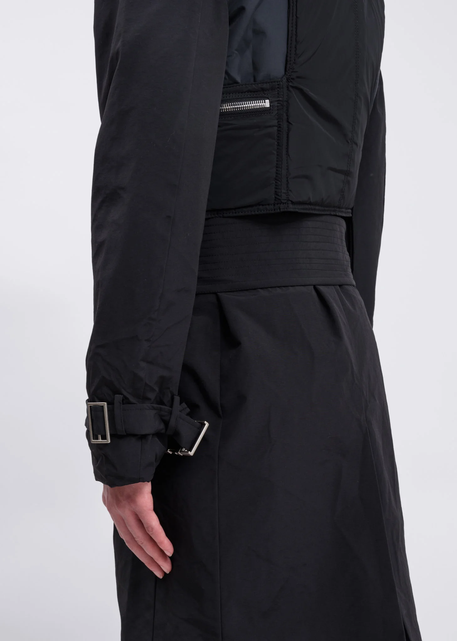 Black Long Trench Coat - Image 5