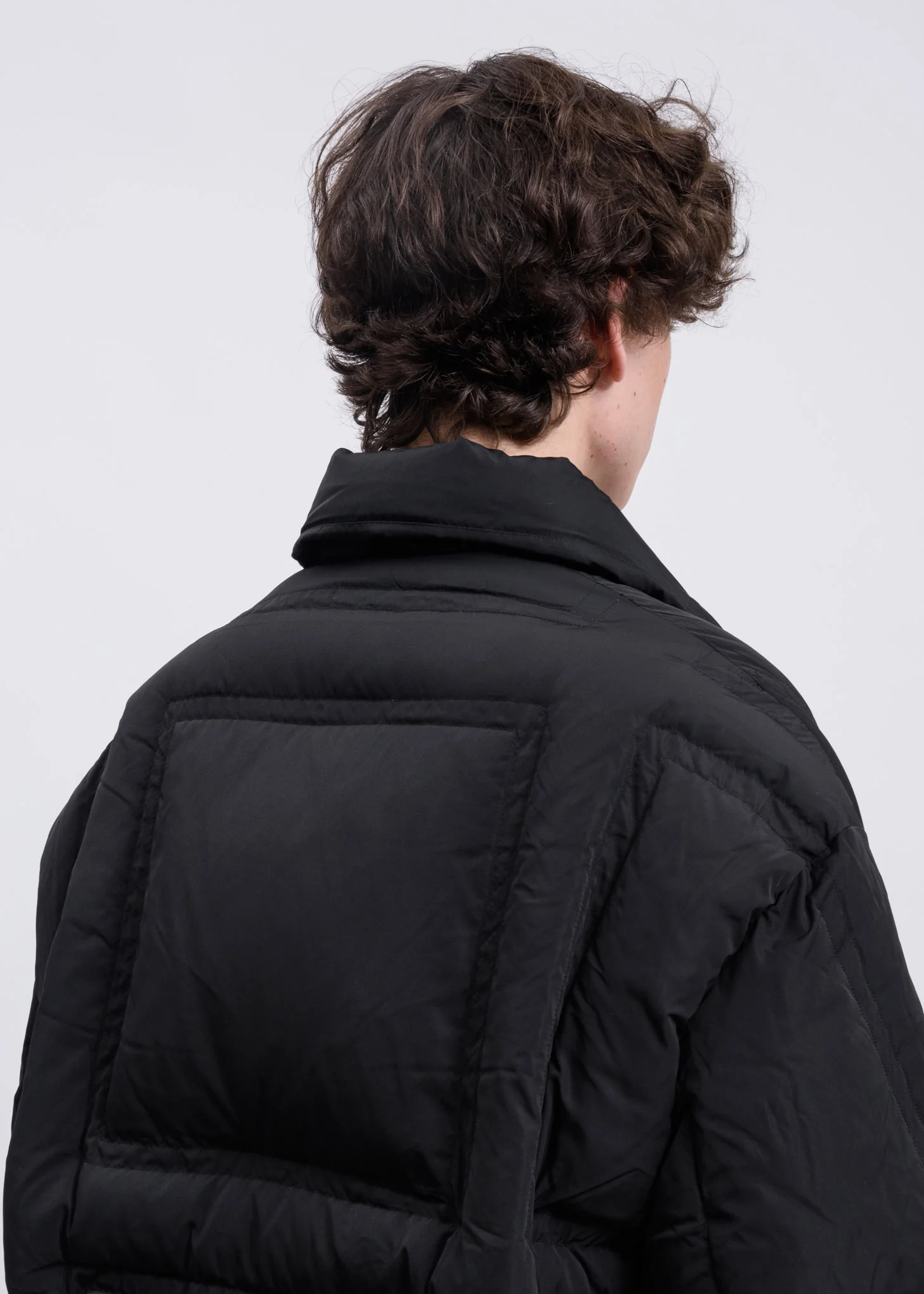 Black Wrap Down Long Tang Coat - Image 5