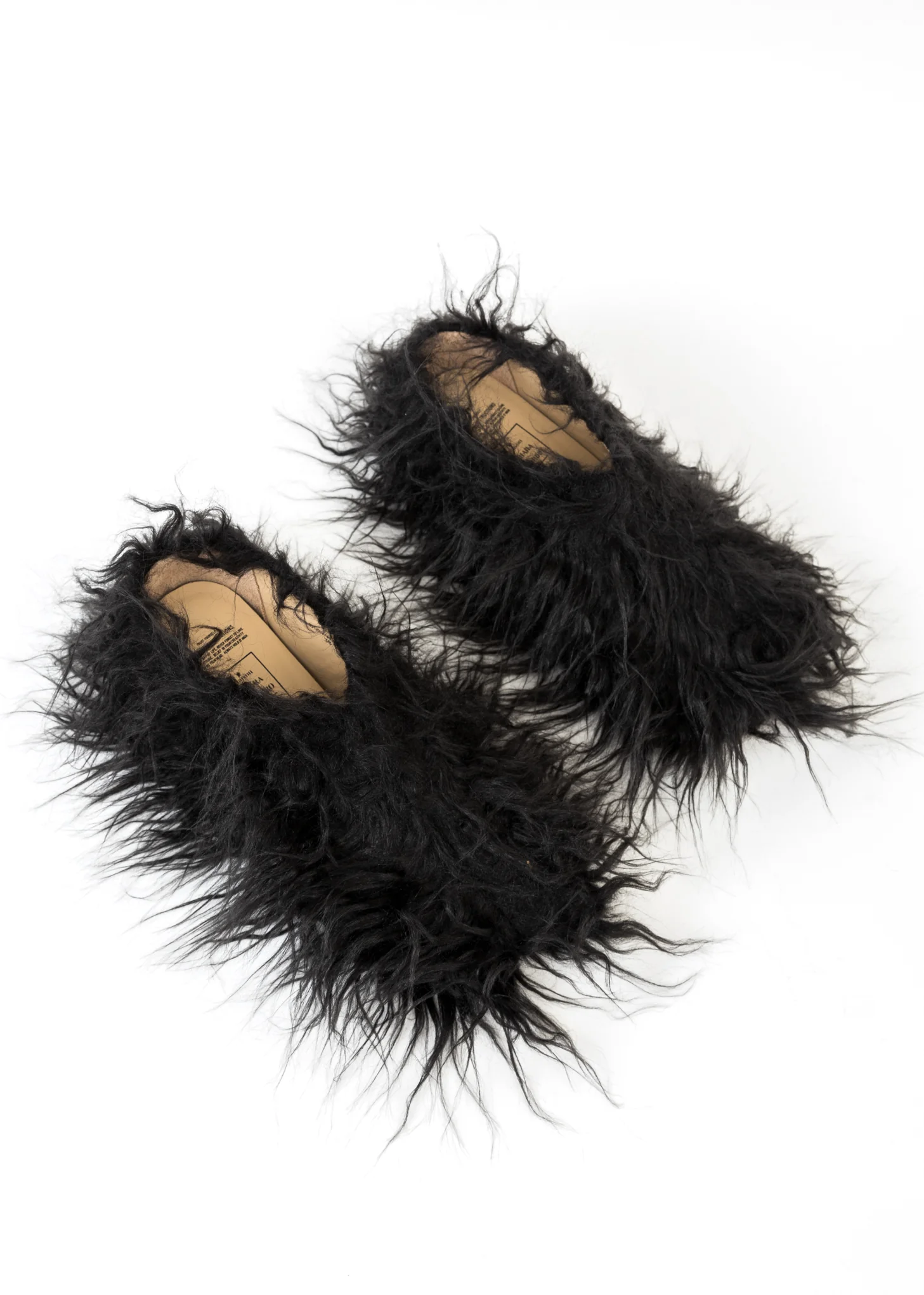 Black LONG FUR SANDAL - Image 5
