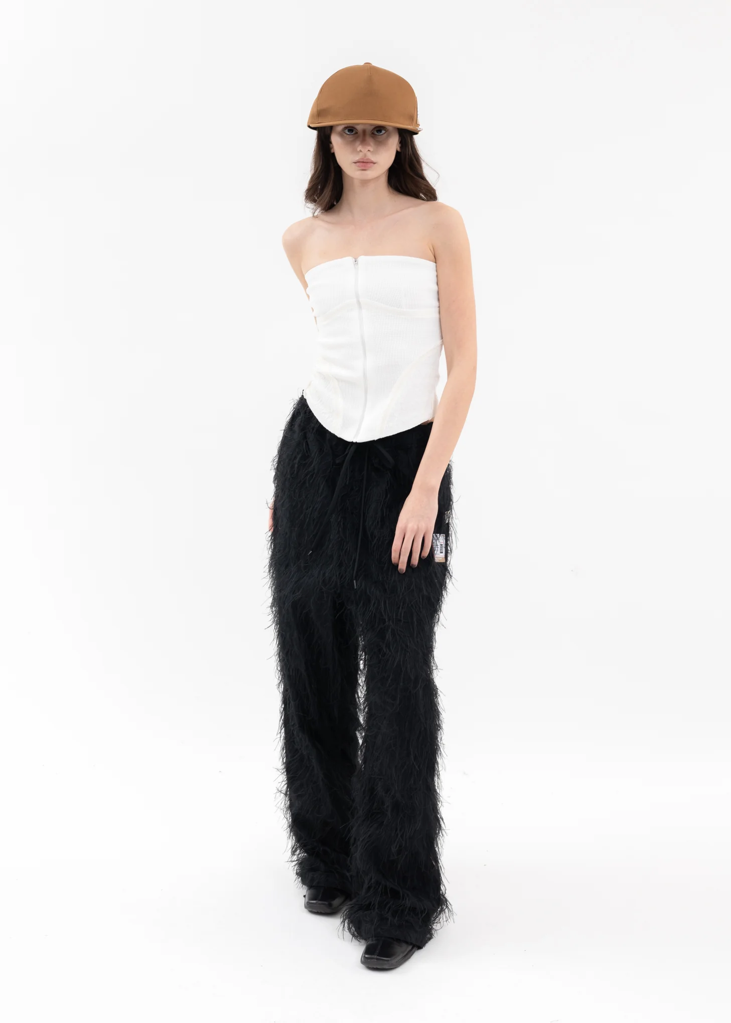 Black Long Shaggy Trousers - Image 5