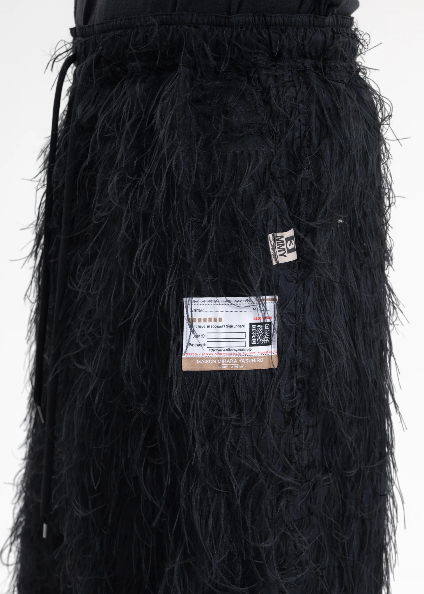 Black Long Shaggy Trousers - Image 2