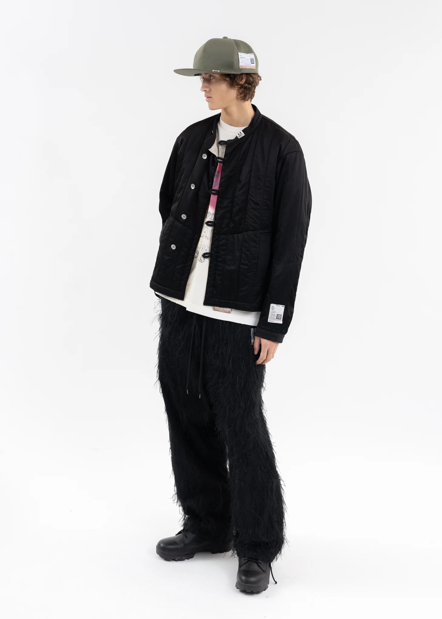 Black Long Shaggy Trousers - Image 5