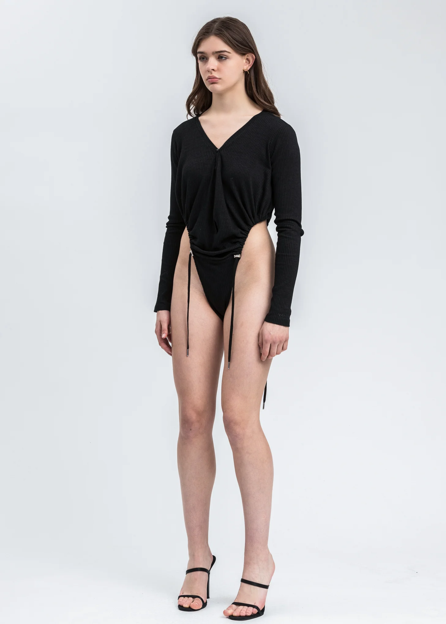 Black Long Sleeve Bodysuit - Image 2