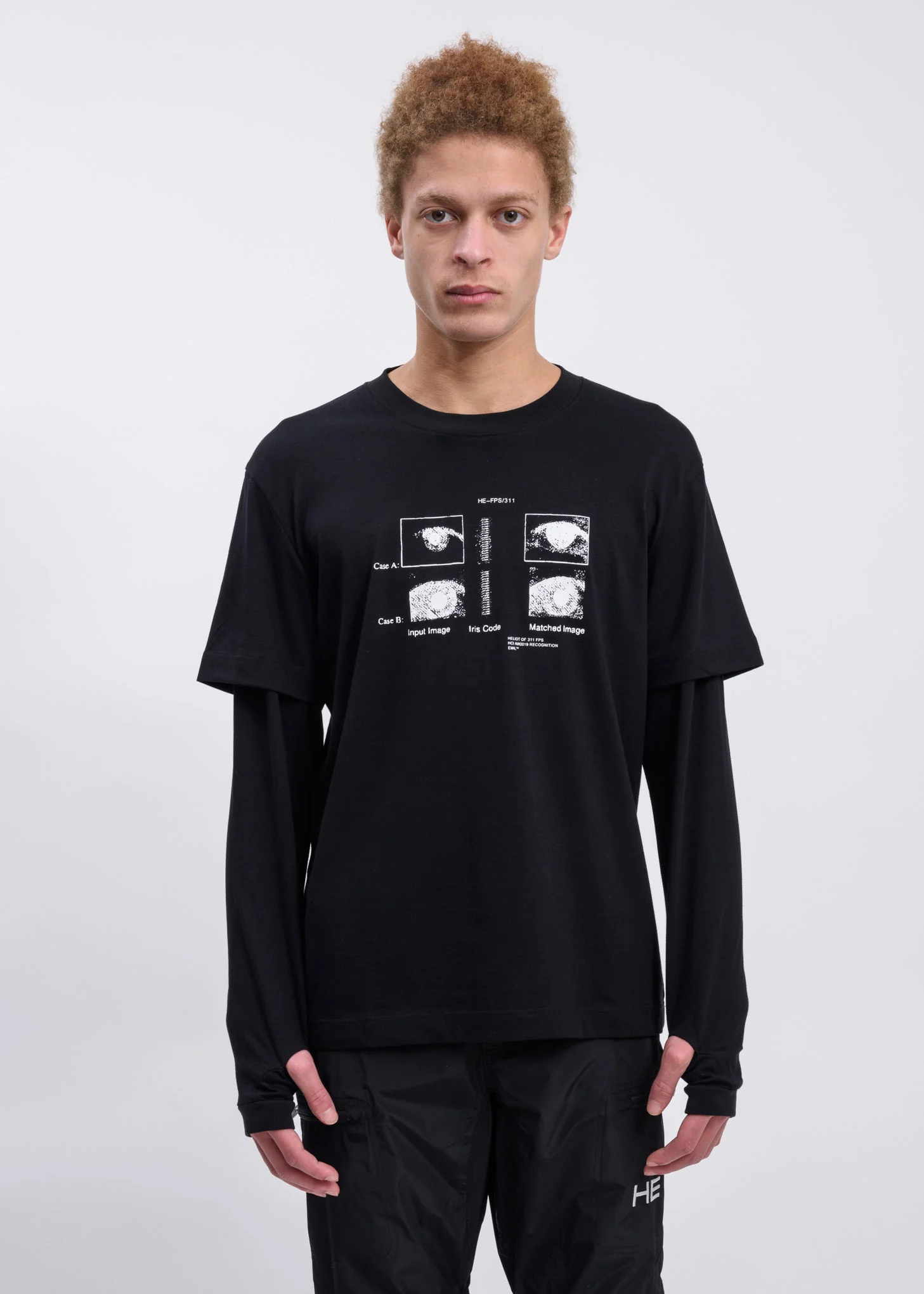 Black Long Sleeve T-Shirt W. Print
