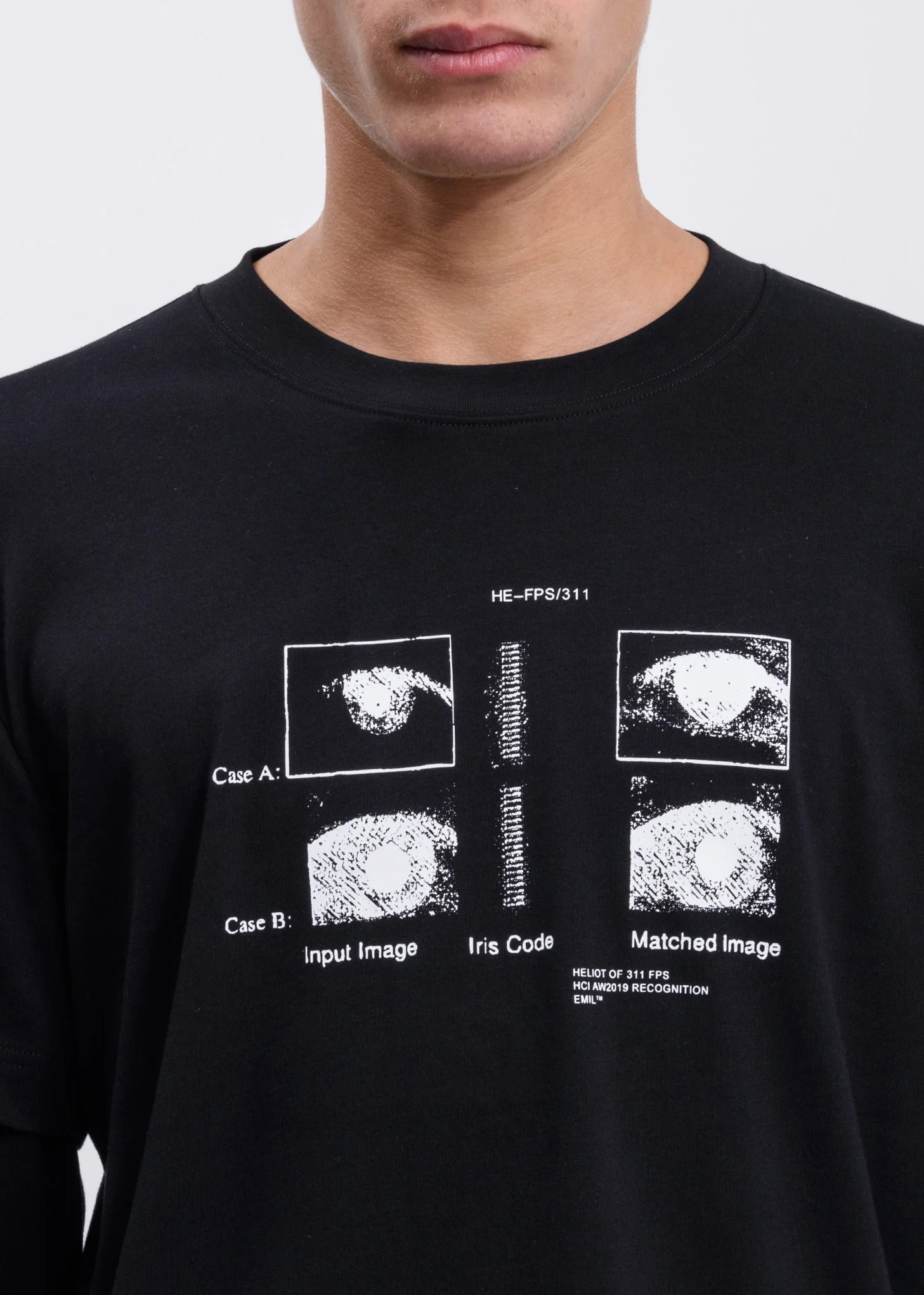 Black Long Sleeve T-Shirt W. Print - Image 2