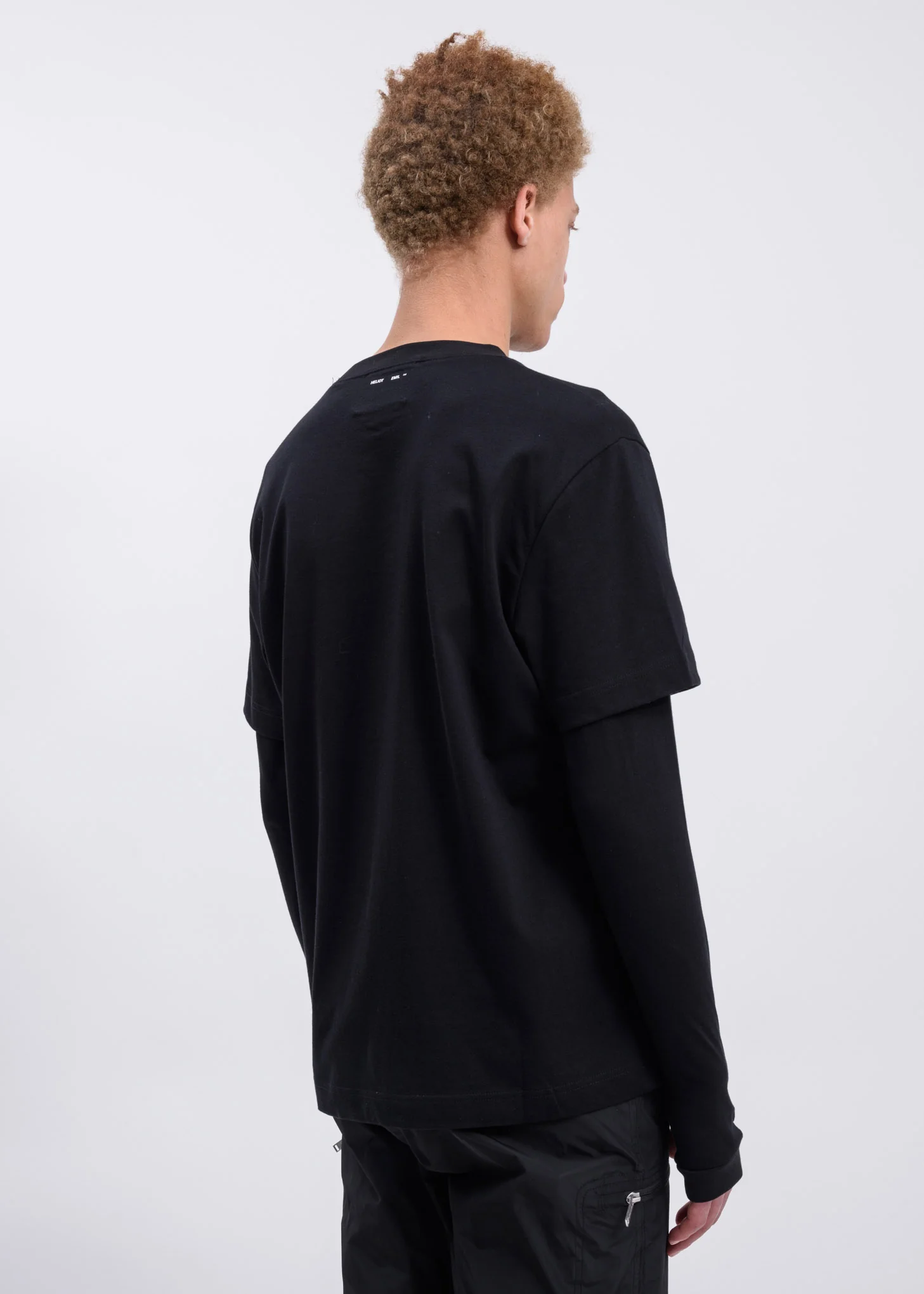 Black Long Sleeve T-Shirt W. Print - Image 3