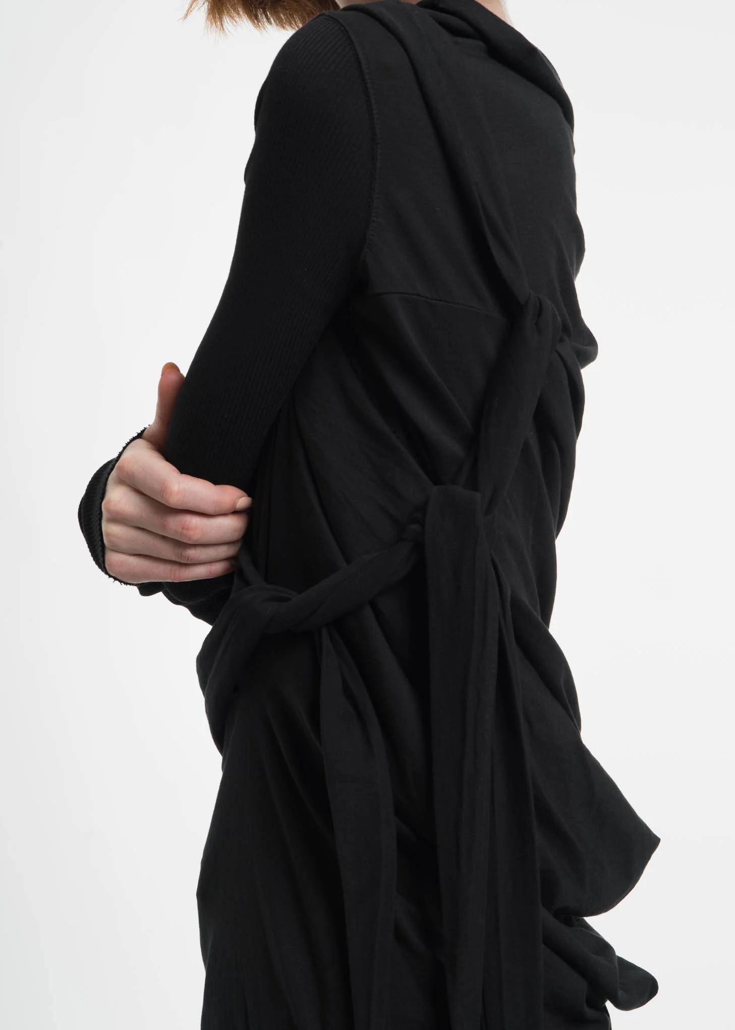 Black Long Sleeve Tie T-Shirt - Image 2