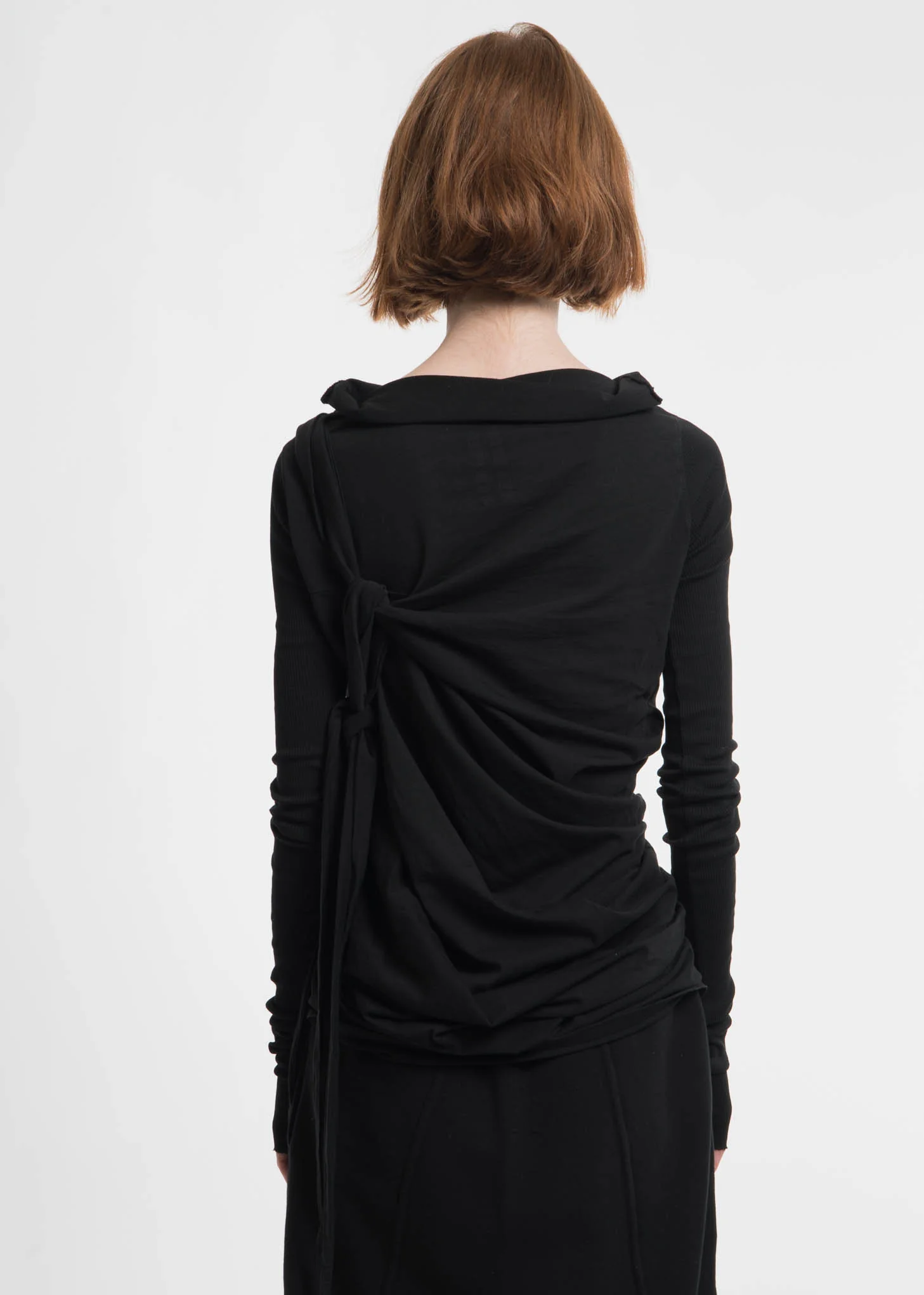 Black Long Sleeve Tie T-Shirt - Image 3