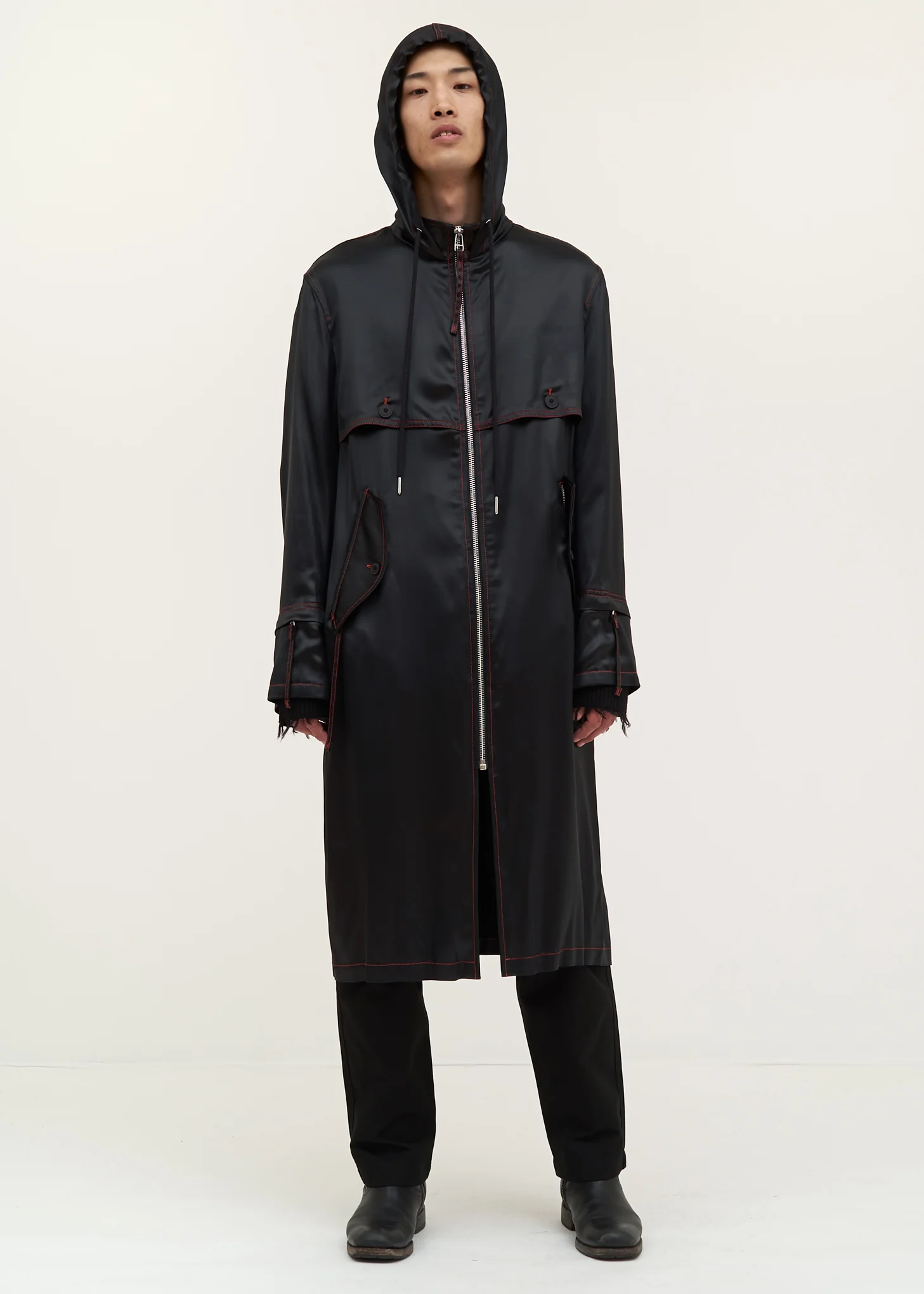 Black Long Windbreaker - Image 3