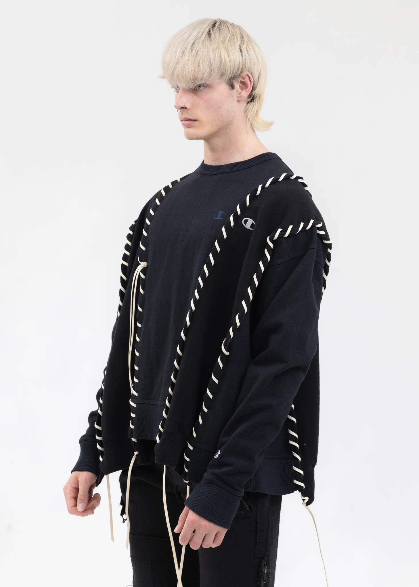 Black Looping Champ Sweat -Style 3 - Image 3