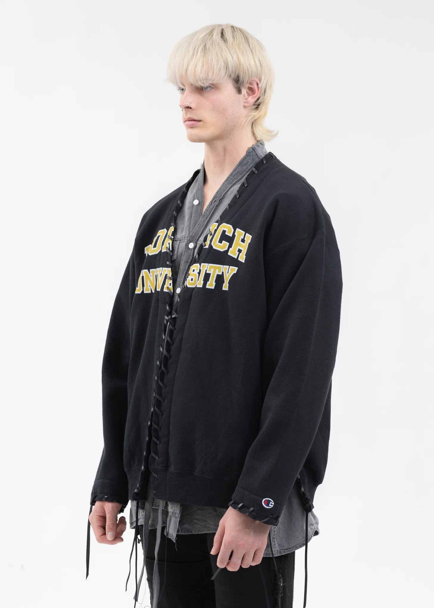 Black Looping College Sweat -Style 1 - Image 3