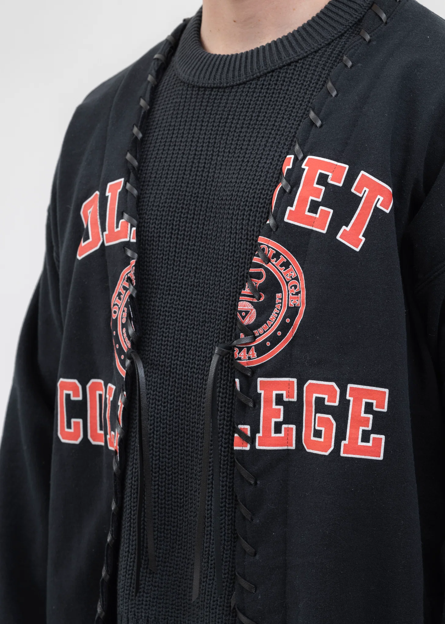 Black Looping College Sweat -Style 2 - Image 4