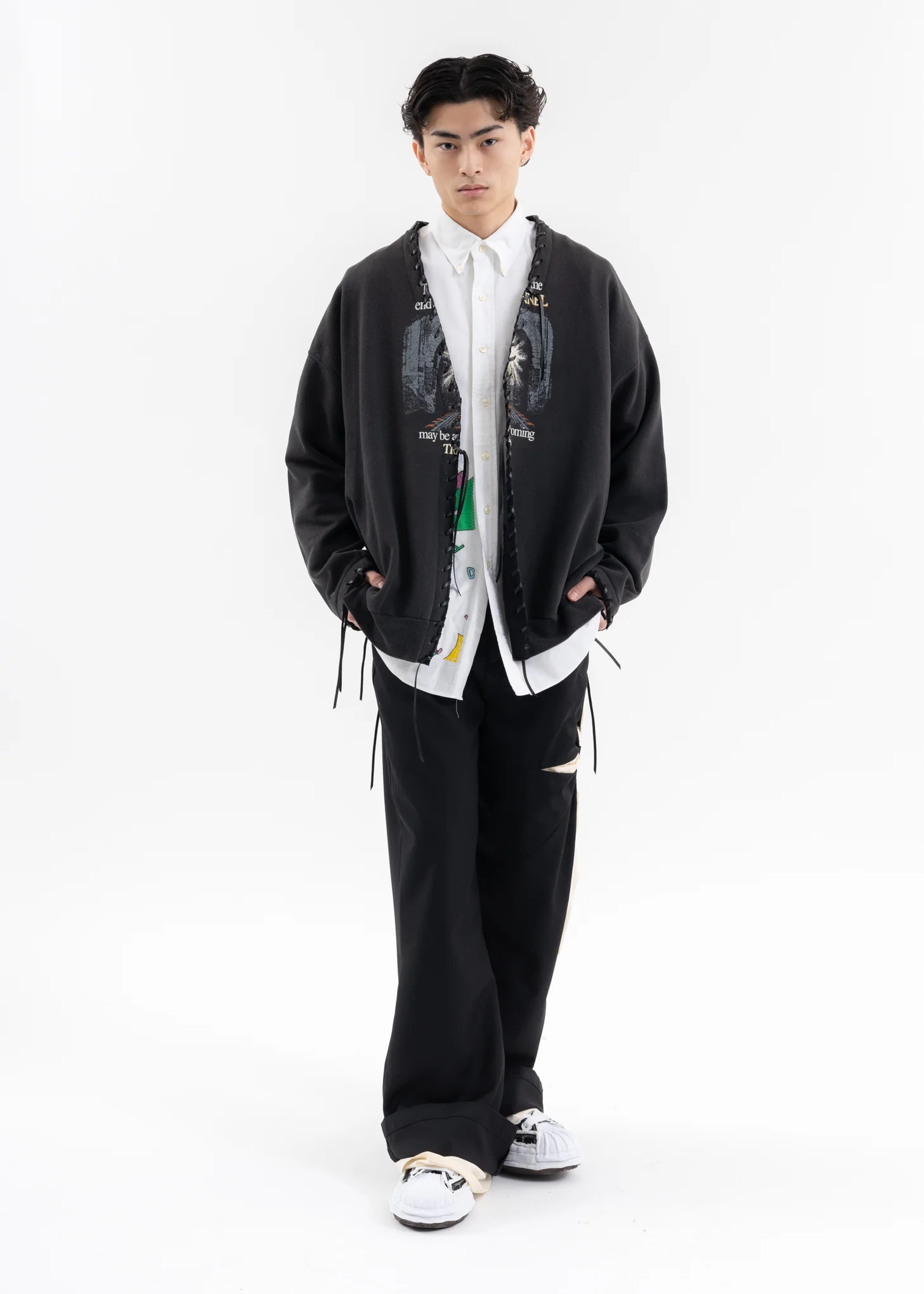 Black Looping College Sweat -Style B - Image 7