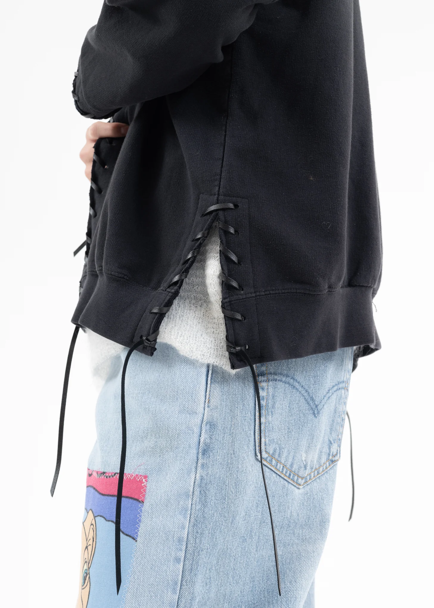 Black Looping College Sweat -Style D - Image 5
