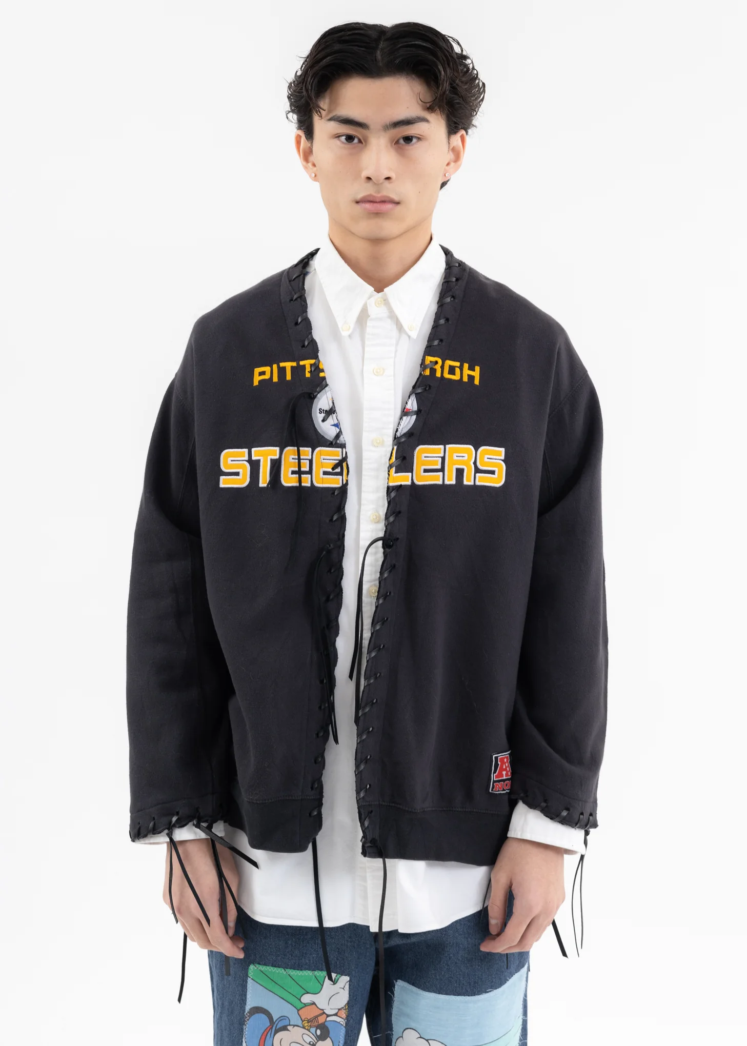 Black Looping College Sweat -Style F