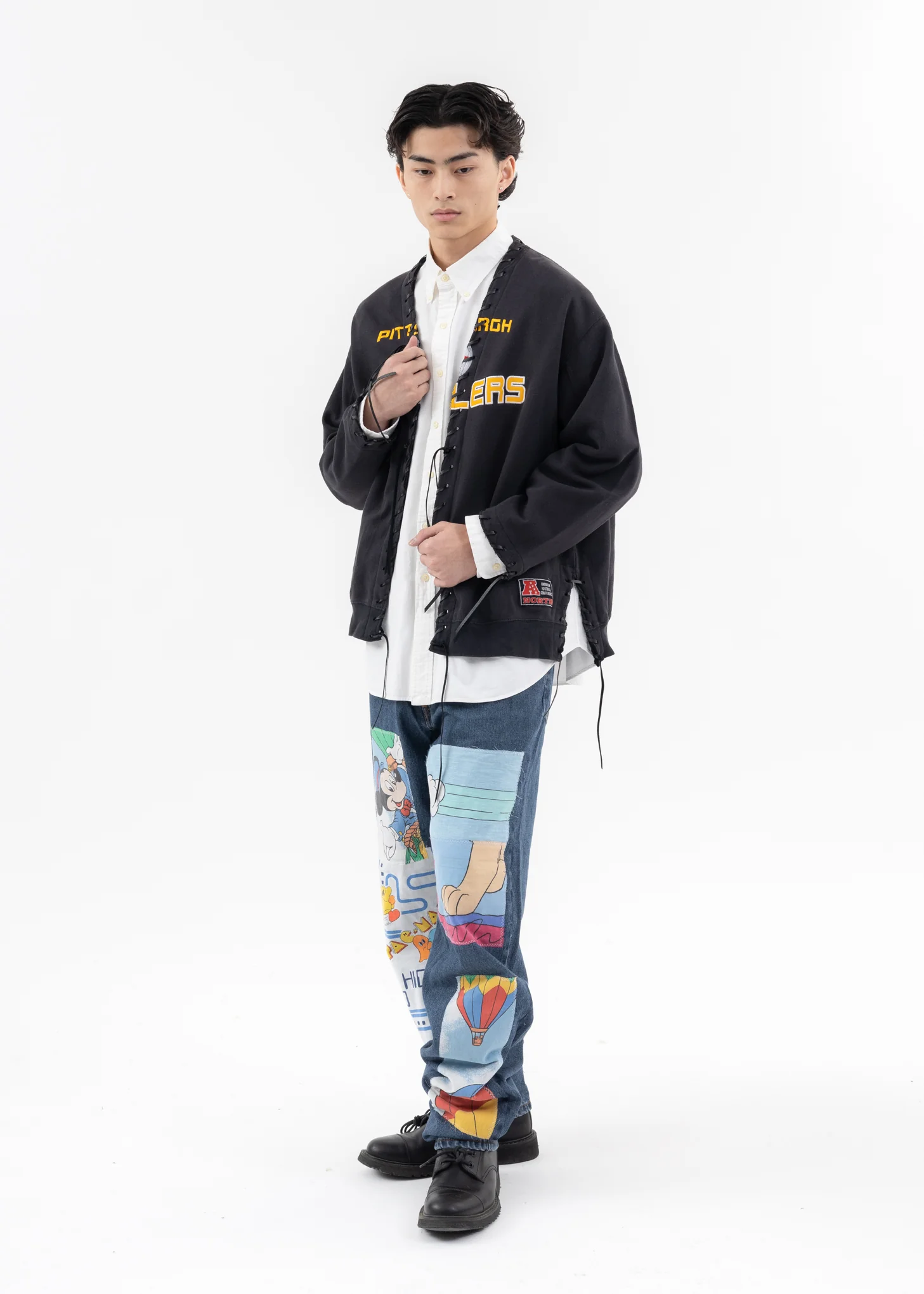 Black Looping College Sweat -Style F - Image 6
