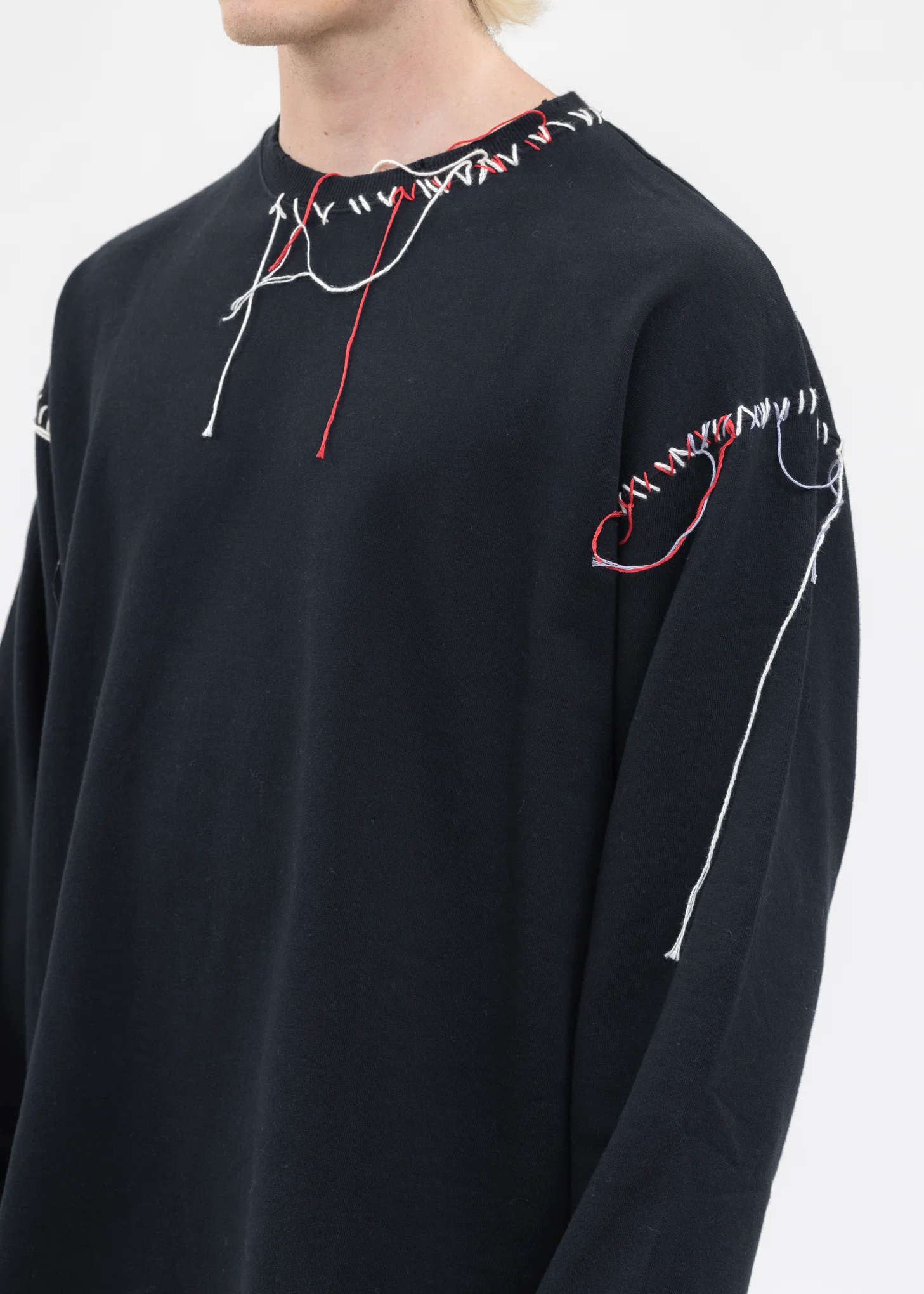 Black LOOPING DAMAGE SWEAT - Image 4