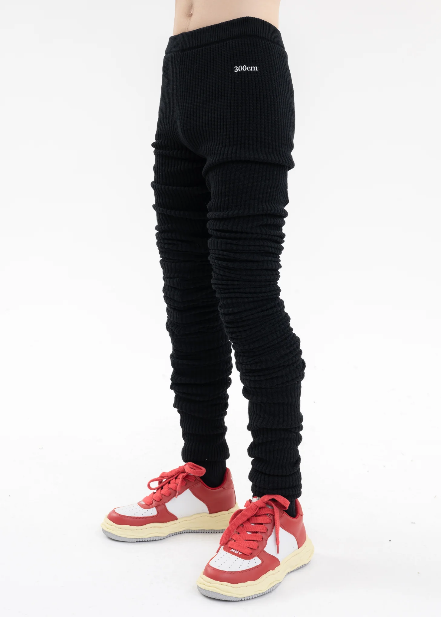 Black LOOSE SOCKS-LIKE 300cm LEGGINGS - Image 3