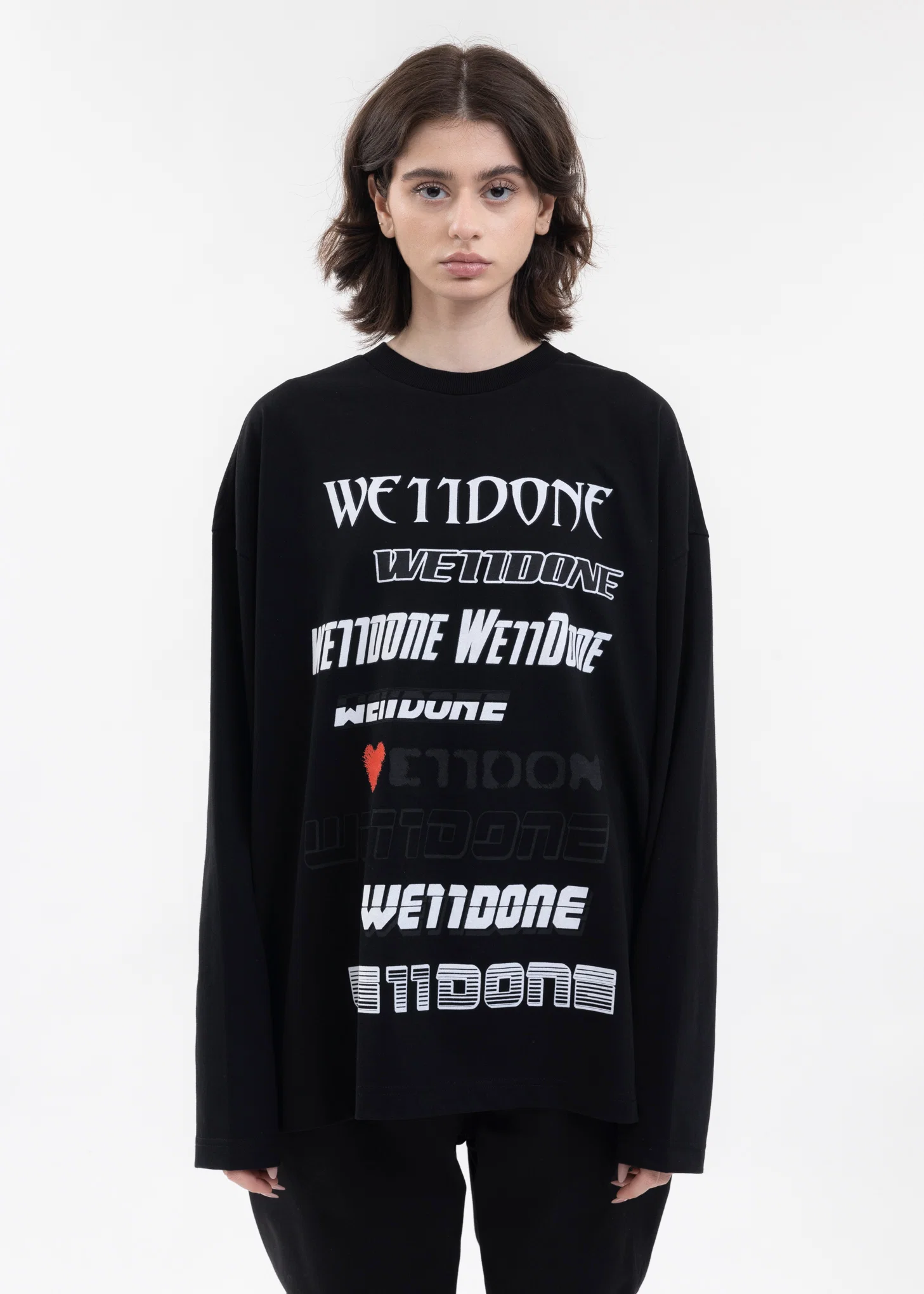 BLACK LOVE LOGO LONG-SLEEVED T-SHIRT